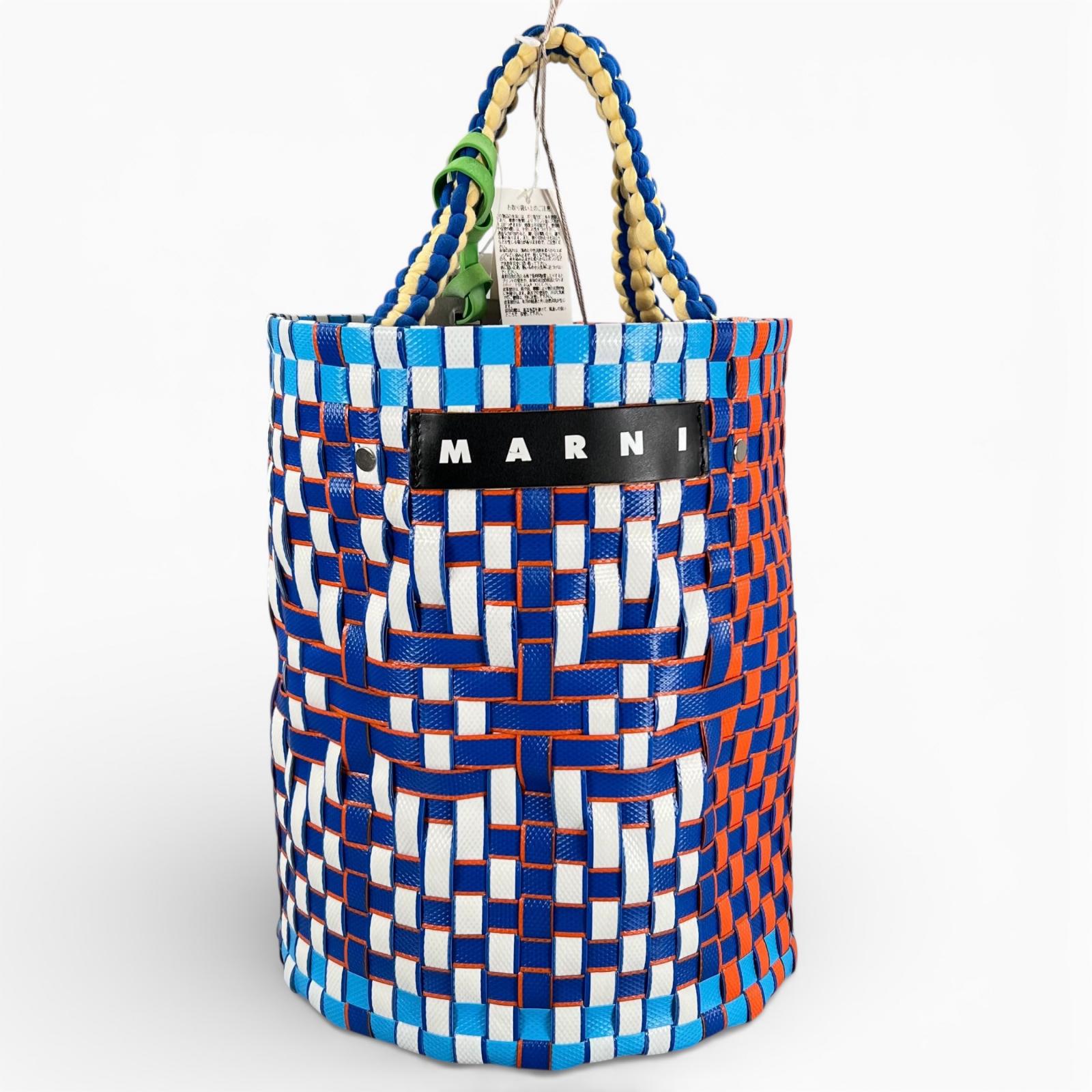 未当て嵌める品▲MARNI マルニ SHMH0013A1 なめし革使い走り 手かご御徒面子 ハンドバック マルチ色合い 置き目品 レディース 【中古】