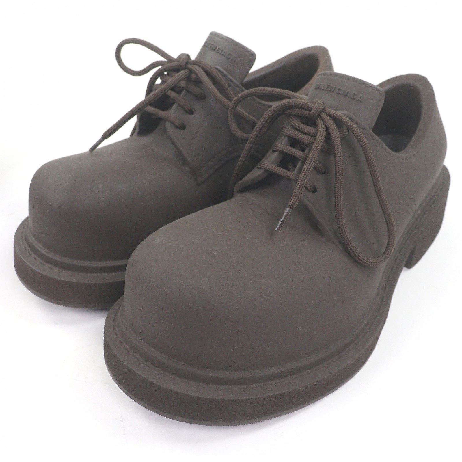 極美品□BALENCIAGA バレンシアガ 23AW 717805 STEROID DERBY  スピード競技引き上げる ステロイドダービーシューズ 赤銅色 42 イタリア製 メンズ 箱付き添い人 【中古】