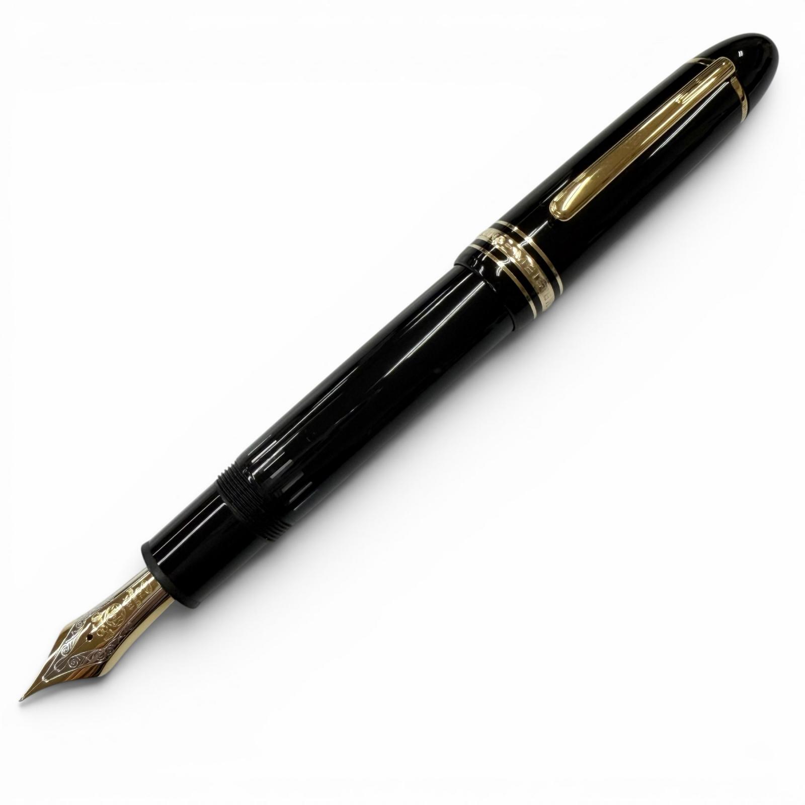 極美品□MONTBLANC モンブラン マイスターシュテュック 149 書き込み先18K EFニブ 旗がしら式 筆 黒いこと ゴールド ＦＲＧ製 メンズ 箱付き添い人【中古】