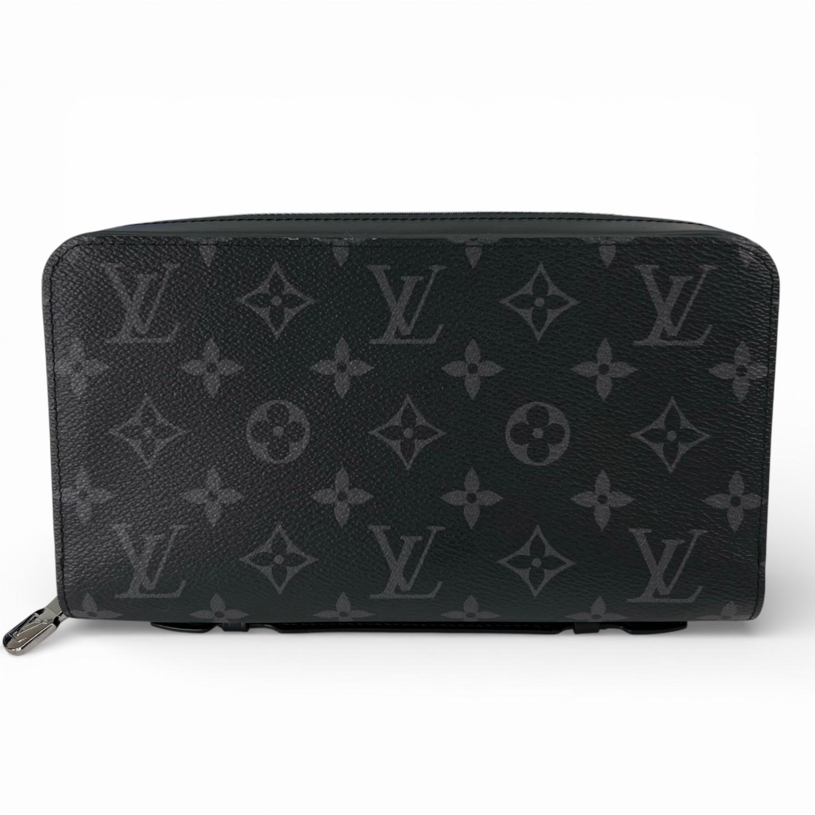 極美品▲LOUIS VUITTON ルイヴィトン M61698 ジッピーXL モノグラムエクリプスキャンバス ラウンドジップ まとめ役 長札入れ 黒いこと 保護すること袋付き添い人 フランス共和国製 メンズ【中古】