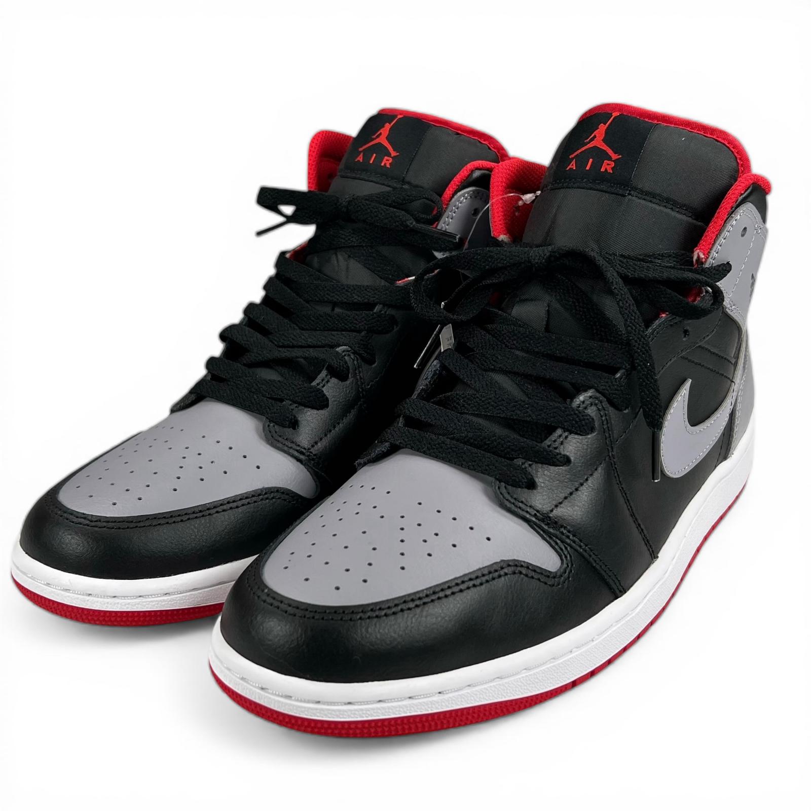 未当て嵌める品▲NIKE ナイキ DQ8426-006 AIR JORDAN 1 MID エアジョーダン1 ミッド ハイカットスニーカー 黒いこと 薄墨色 29 箱付き添い人 メンズ 【中古】