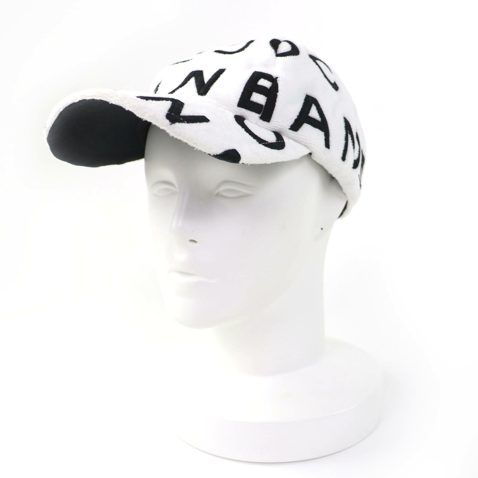 極美品☆CHANEL シャネル 2023年製 23M 綿織物100％ ココマーク・ロゴデザイン 旗がしら 白いこと 黒いこと L イタリア製 定まり品 レディース 【中古】