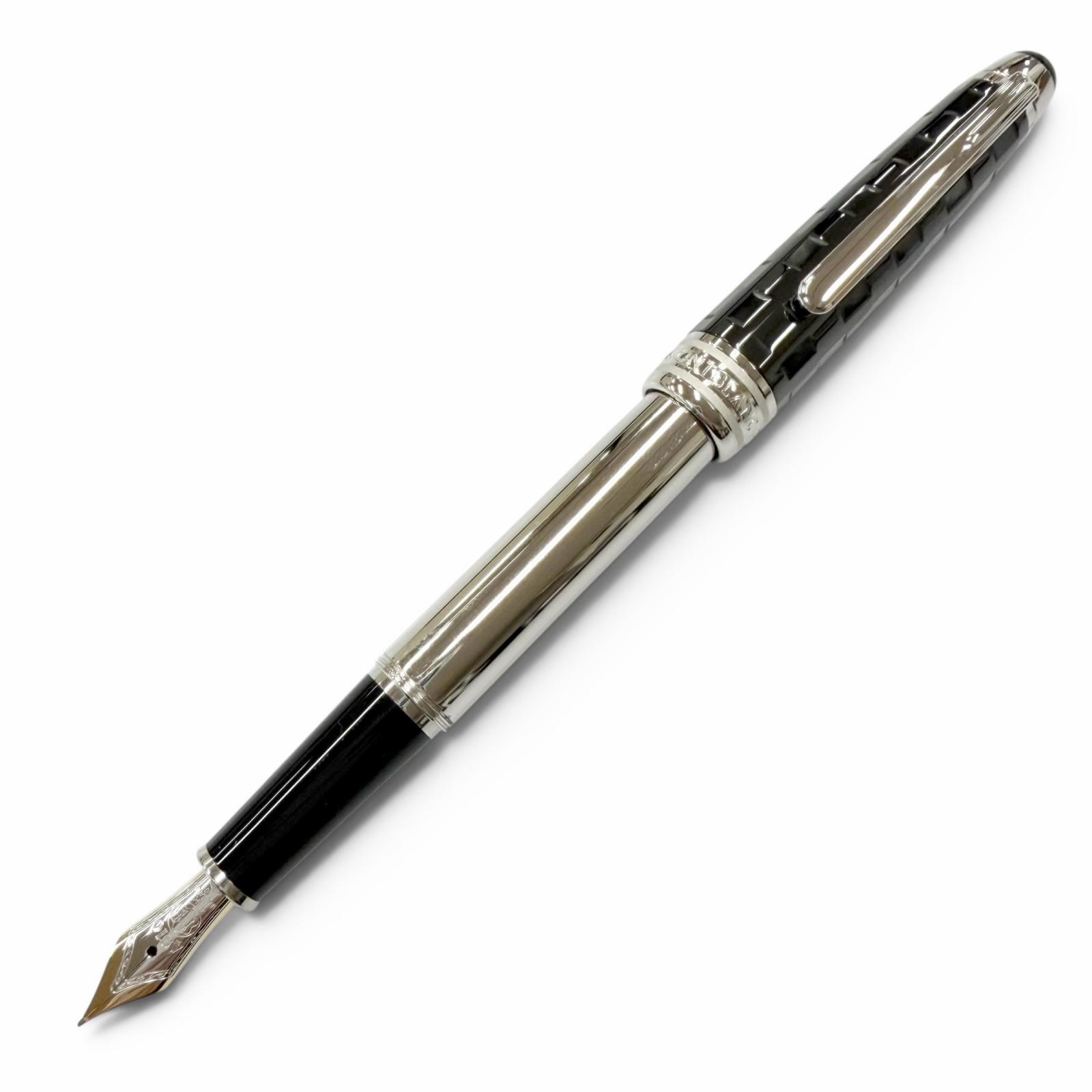 未使用品□MONTBLANC モンブラン マイスターシュテュック ソリテール セラミック ブラックプリズマ クラシック ペン先18K Fニブ 万年筆 シルバー ドイツ製 メンズ 箱付き 【中古】｜衣類＆ブランドリサイクル GREEN 78,650円