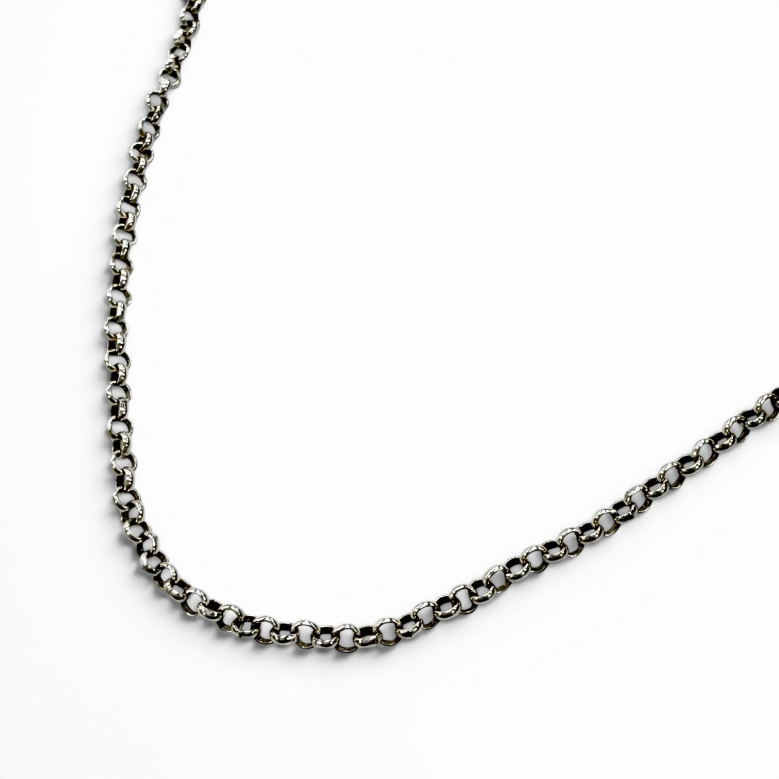 美品▼CHROME HEARTS クロムハーツ NECKCHAIN R20 ロールチェーン 925 首飾り しろがね色 20in 掛け目5.0g メンズ レディース 佩び物【中古】
