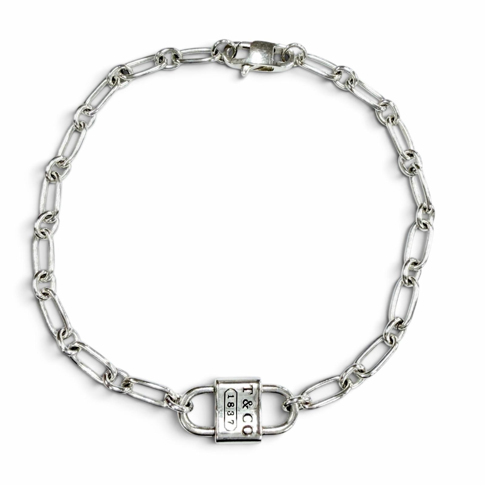 美品◇TIFFANY&Co. ティファニー 1837 スモールダブルロック AG925 ブレスレット シルバー アクセサリー 重量6.89g レディース 保存袋付き 【中古】｜衣類＆ブランドリサイクル GREEN 43,560円