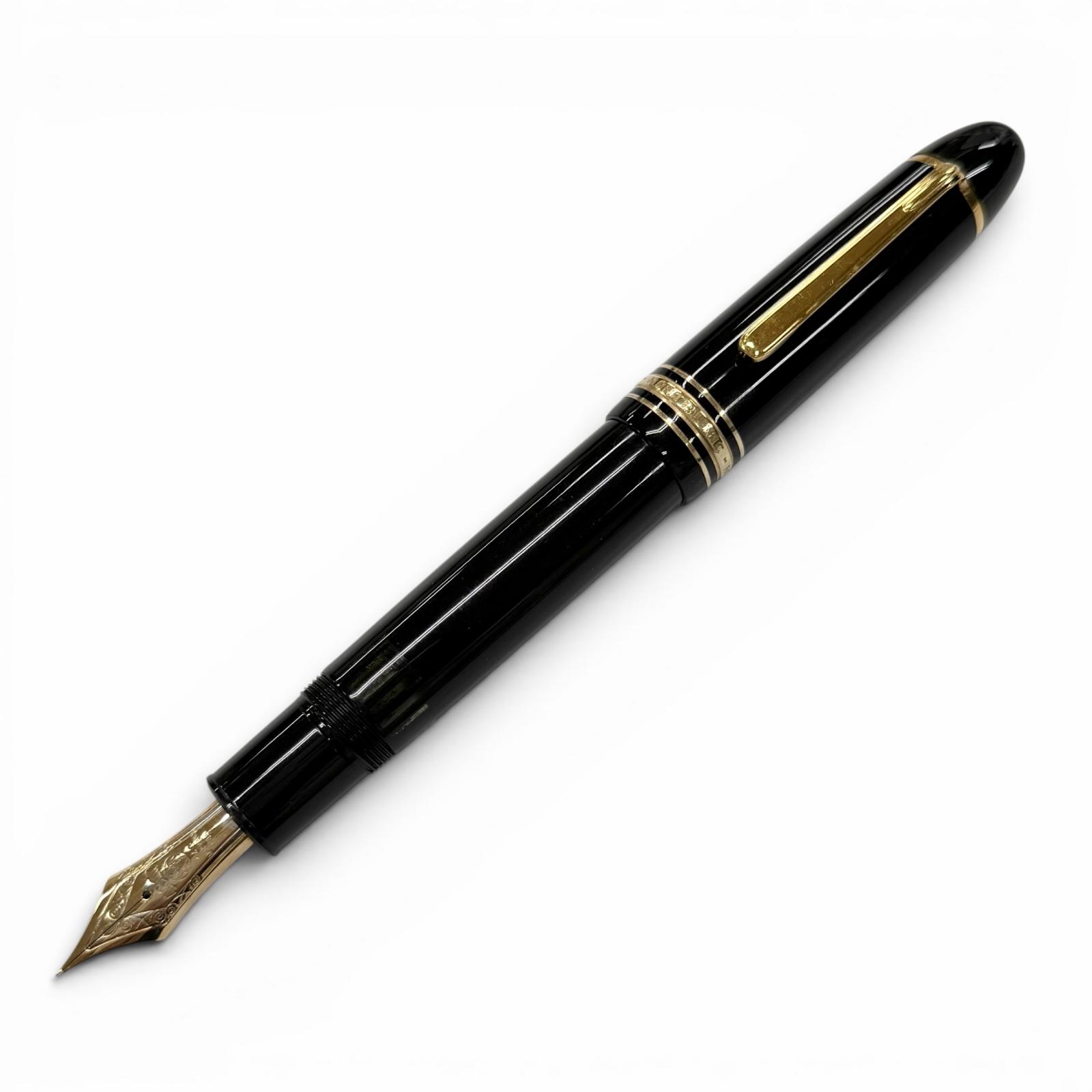 良品▼MONTBLANC モンブラン ヴィンテージ マイスターシュテュック 149 書き込み先14K Fニブ 70s 白いことはやりっ児 筆 黒いこと ゴールド ＦＲＧ製 メンズ【中古】