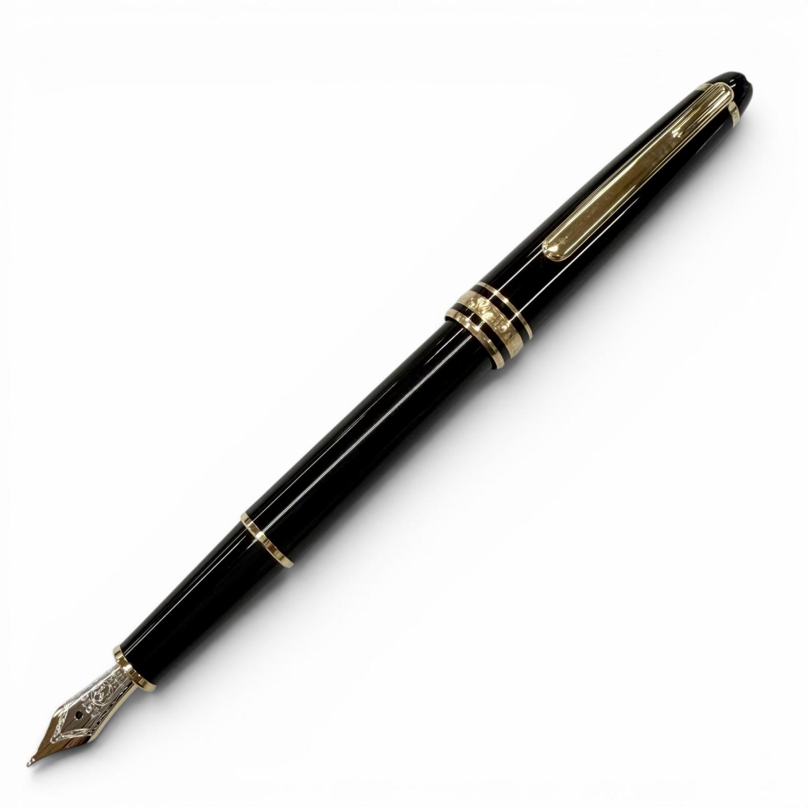 極美品▼MONTBLANC モンブラン マイスターシュテュック 古典派音楽 書き込み先14K Fニブ 白いことはやりっ児 筆 黒いこと ゴールド ＦＲＧ製 メンズ 箱・書き込み入れもの付き添い人 【中古】
