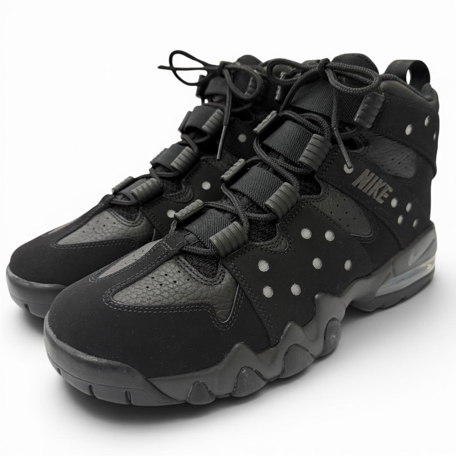【ドンドン思いなおす】未当て嵌める品□NIKE ナイキ DC1411-001 エア湖マックス 2 CB 94 スウェードレザー プリンスチャールズ島・バークレー シグネチャーモデル ハイカットスニーカー Black and Metallic Silver 27 メンズ 【中古】