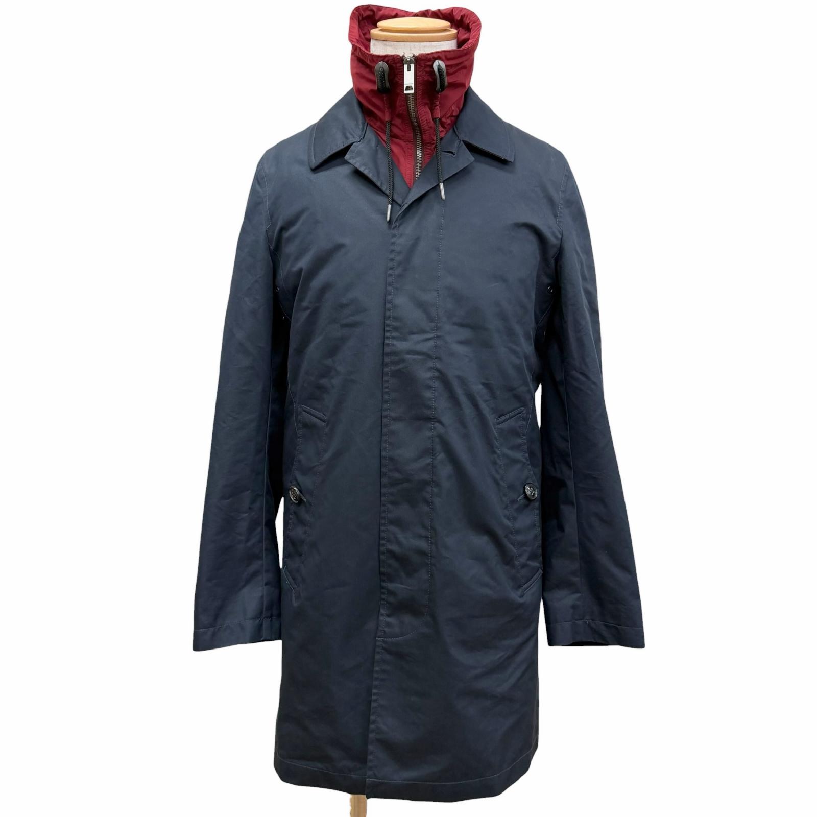 未使用品□BURBERRY バーバリー 4050699 裏地チェック柄 ライナー付き 3WAY チェスターコート ステンカラーコート ネイビー 44 正規品 メンズ【中古】｜衣類＆ブランドリサイクル GREEN 32,175円