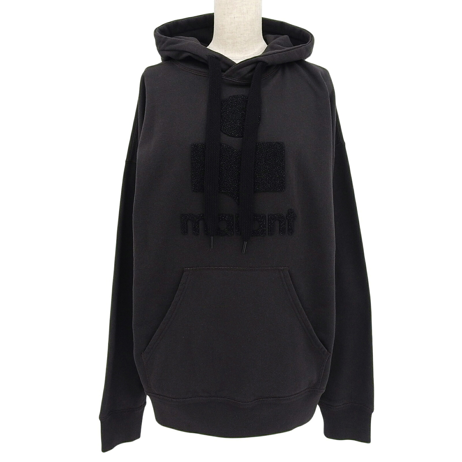 未当てはめる品▲ISABEL MARANT イザベルマラン SW0031 綿織物 ロゴタイプ フーデッド ティーシャツ パーカー 暗灰色薄墨色 36 レディース  【中古】