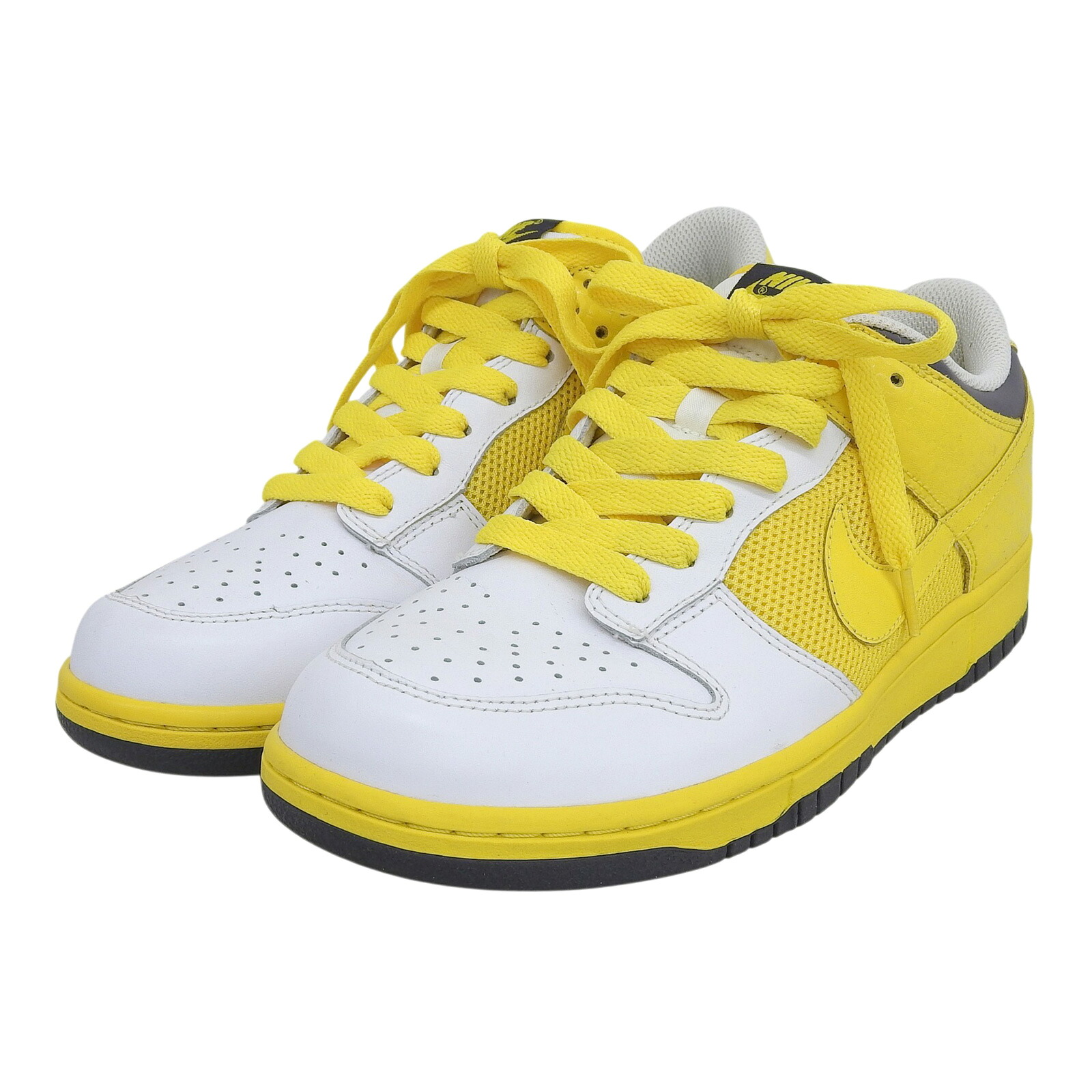 未当て嵌める品▲NIKE ナイキ 2008年製 317813-171 WMNS NIKE DUNK LOW なめし革 置き目撥ねのける スニーカー Trail Yellow 28珊 メンズ 箱付き添い人 【中古】