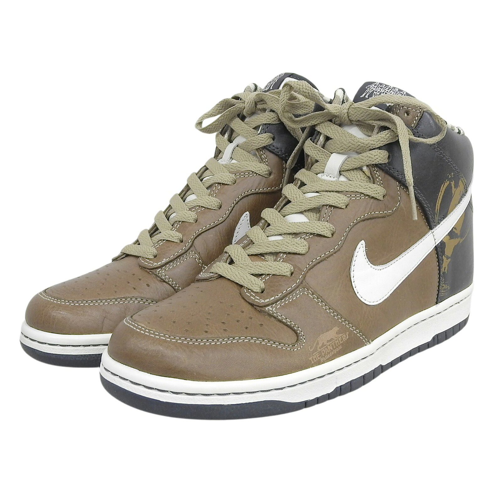 未当て嵌める品▲NIKE ナイキ 2006年製 314877-211 Nike Dunk High PRM Bfive THE PANTHERSひな形 なめし革 スニーカー 赤銅色 黒いこと 28珊 メンズ 箱付き添い人 【中古】