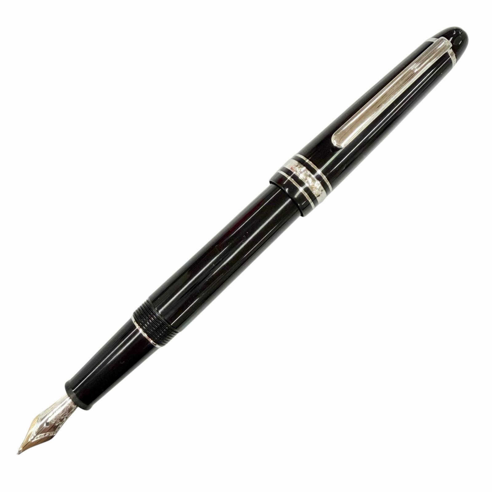美品◇MONTBLANC モンブラン マイスターシュテュック 145 古典派音楽 Pix プラチナ伝達ルート Bニブ 書きもの先14K 筆 黒いこと しろがね色 ＦＲＧ製 メンズ 箱・保護すること袋付き添い人 【中古】