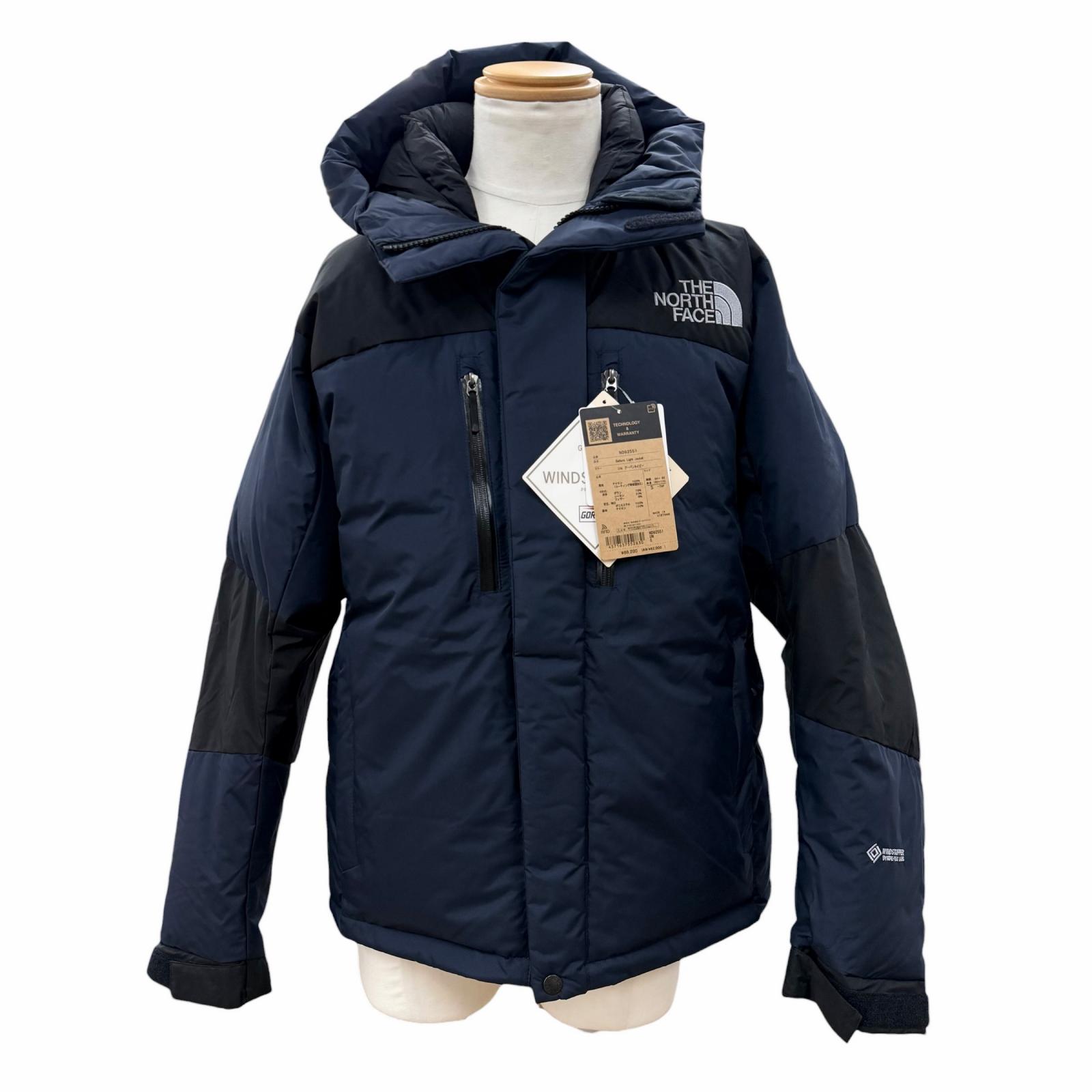 未当て嵌める品▼THE NORTH FACE ザ・ノースフェイス ND92551 Baltro Light Jacket GORE-TEX ロゴタイプ刺しゅう フーデッド ダブルジップアップ 落ちこむ上衣 米国海軍 黒いこと S 定め事品 メンズ  【中古】