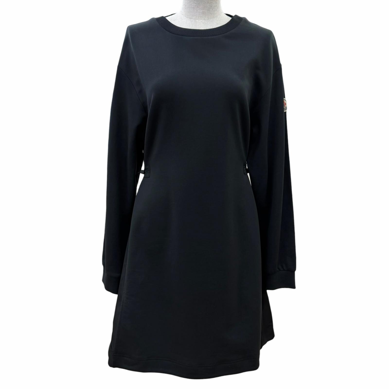 美品☆MONCLER モンクレール 2023年製 I20938I00012 VESTITO コットン100％ ロゴワッペン付 長袖 ワンピース ブラック XS 正規品 レディース 【中古】｜衣類＆ブランドリサイクル GREEN 39,600円