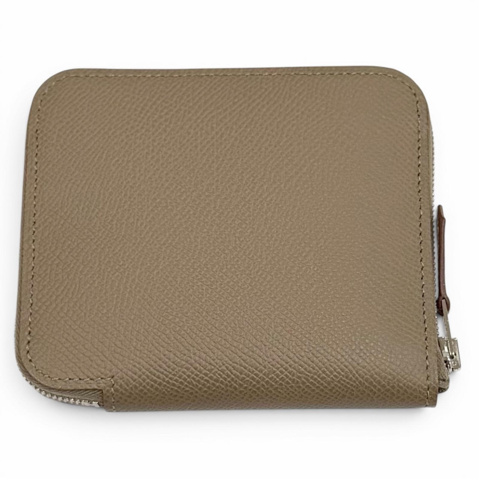 未使用品★HERMES エルメス アザップコンパクト シルクイン エトゥープ ヴォーエプソン シルバー金具 ラウンドZIP 財布 コインケース K刻印 フランス製 レディース 箱付き 【中古】|衣類&ブランドリサイクル GREEN