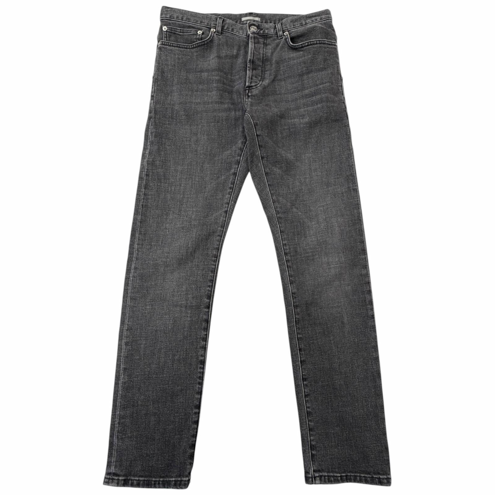 【ドンドン思いなおす】美品□DIOR クリスチャンディオール オム 24AW 193DS10K218X か細い相応う 名取り草飛球 ジーンズズボン下 薄墨色 30 イタリア製 定め事品 メンズ 【中古】