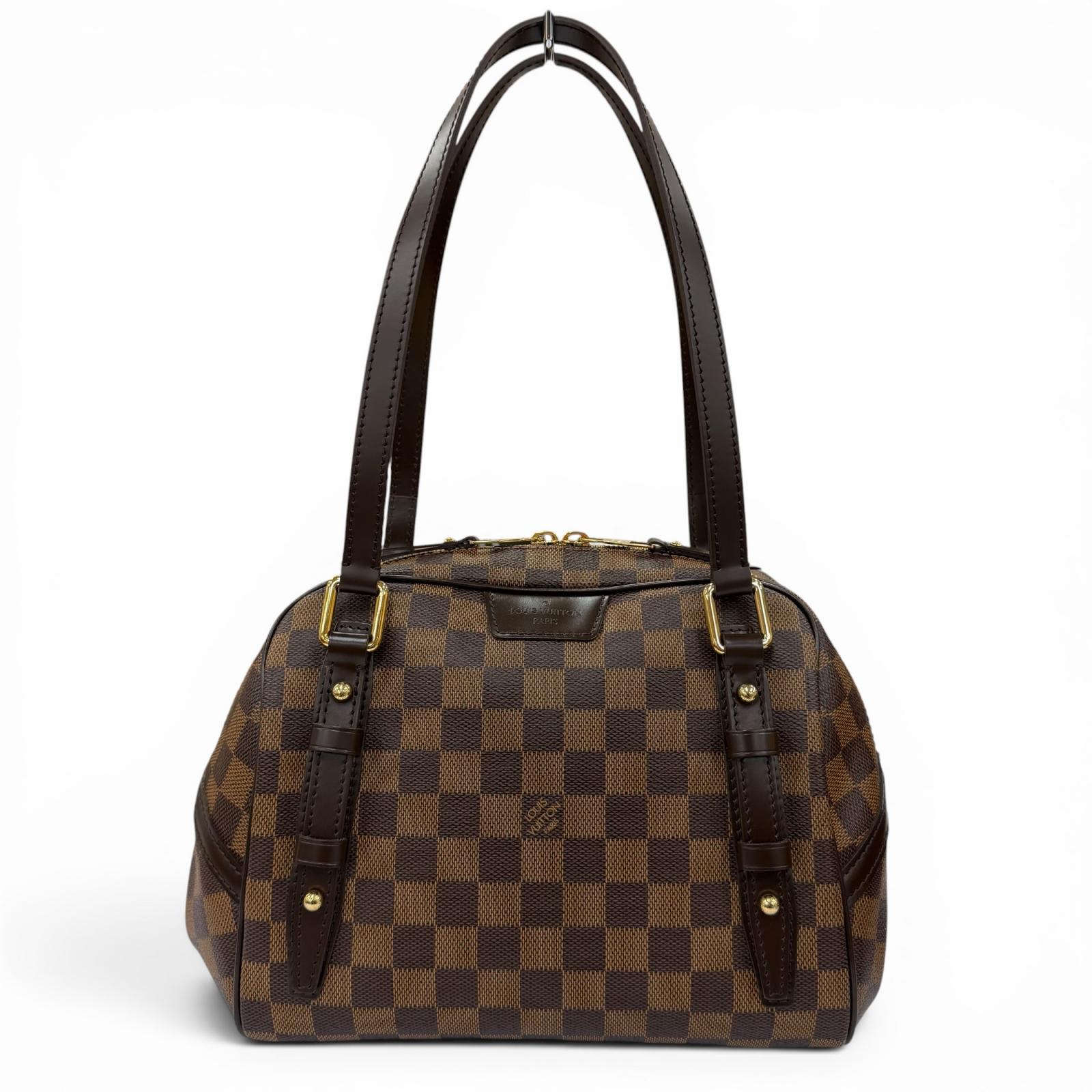 極美品☆LOUIS VUITTON ルイヴィトン N41157 ダミエ リヴィントン PM ダミエキャンバス ハンドバック 赤銅色 フランス共和国製 レディース 箱・保護すること袋付き添い人 【中古】