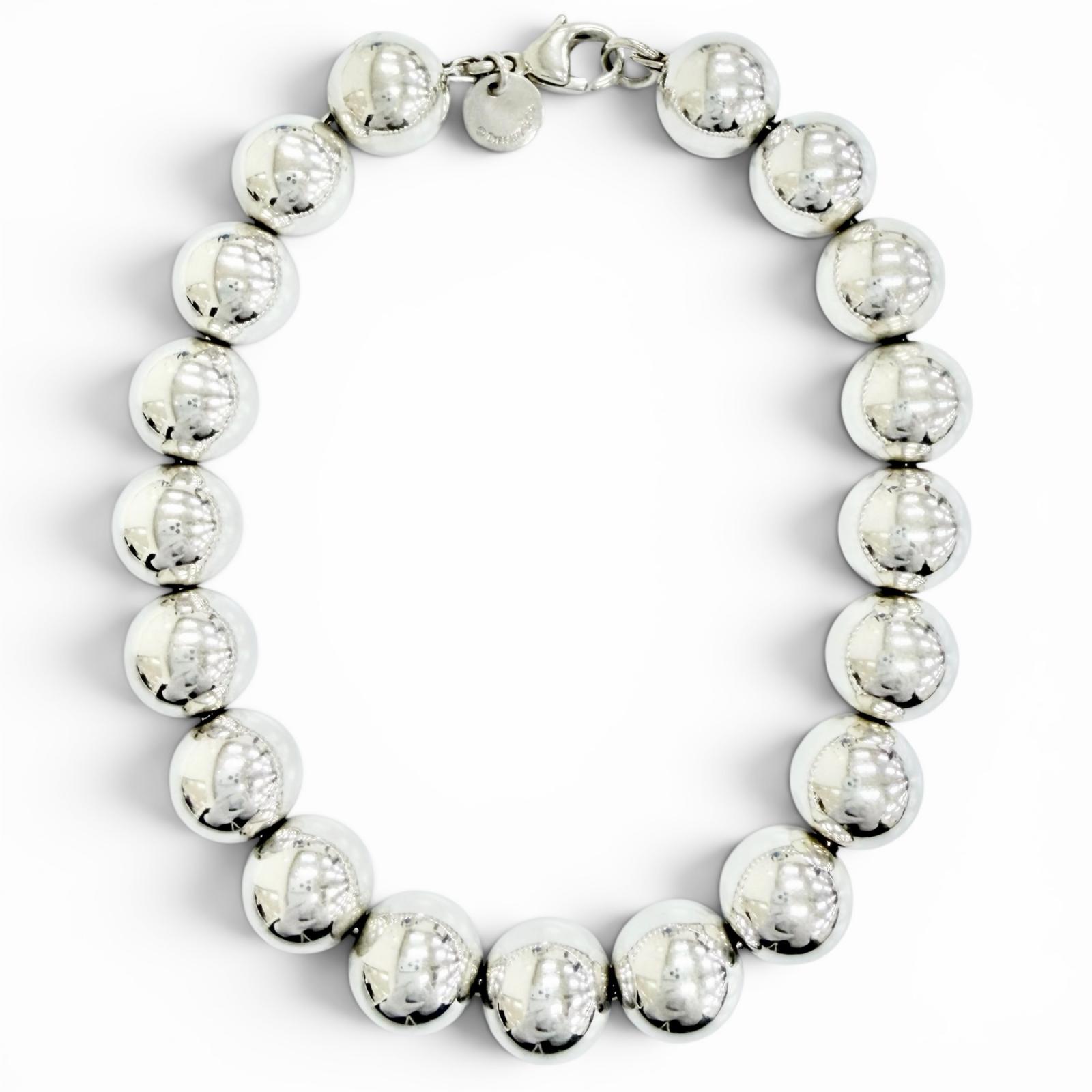 美品△TIFFANY&Co. ティファニー ハードウェア ボール ブレスレット アクセサリー 925 シルバー 重量20.13g レディース オススメ◎ 【中古】｜衣類＆ブランドリサイクル GREEN