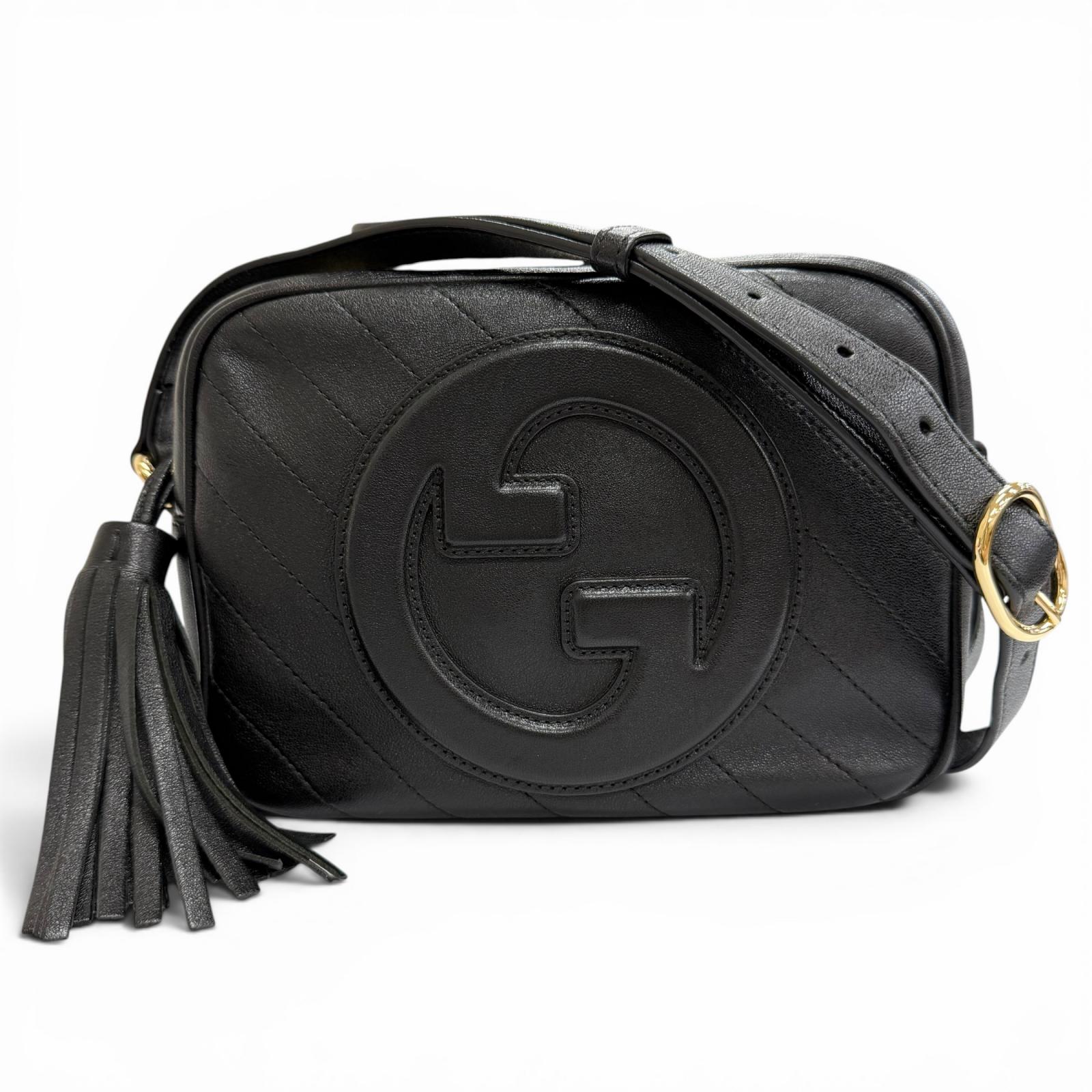 美品△GUCCI グッチ 742360 ブロンディ スモール フリンジ タッセル なめし革 ショルダーバッグ 黒いこと イタリア製 レディース 保護すること袋付き添い人 オススメ◎ 【中古】