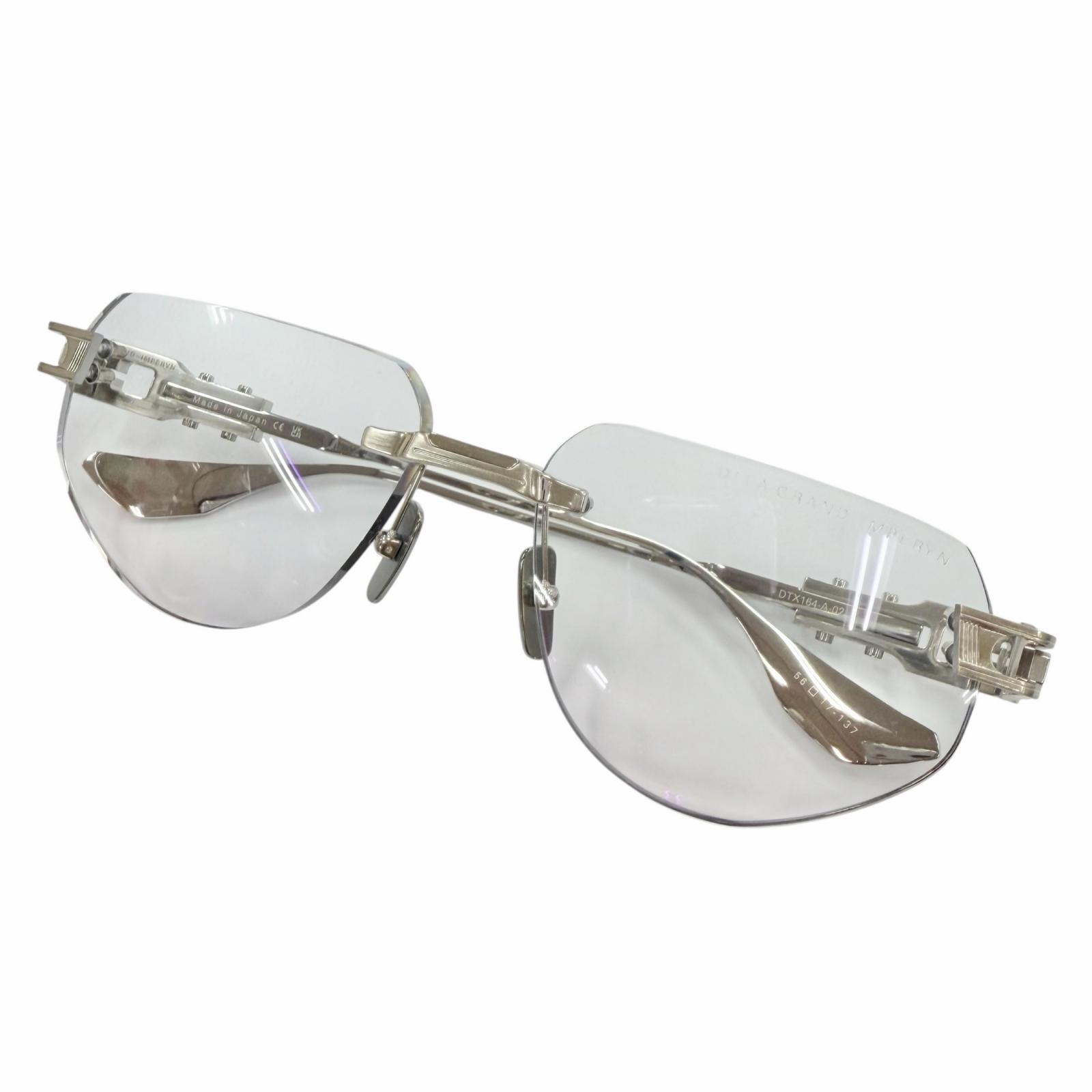未使用品▲DITA ディータ 24SS DTX164 GRAND-IMPERYN リムレス サングラス シルバー クリアブルー 56□17 137 デモレンズ 日本製 メンズ 箱付き 【中古】｜衣類＆ブランドリサイクル GREEN