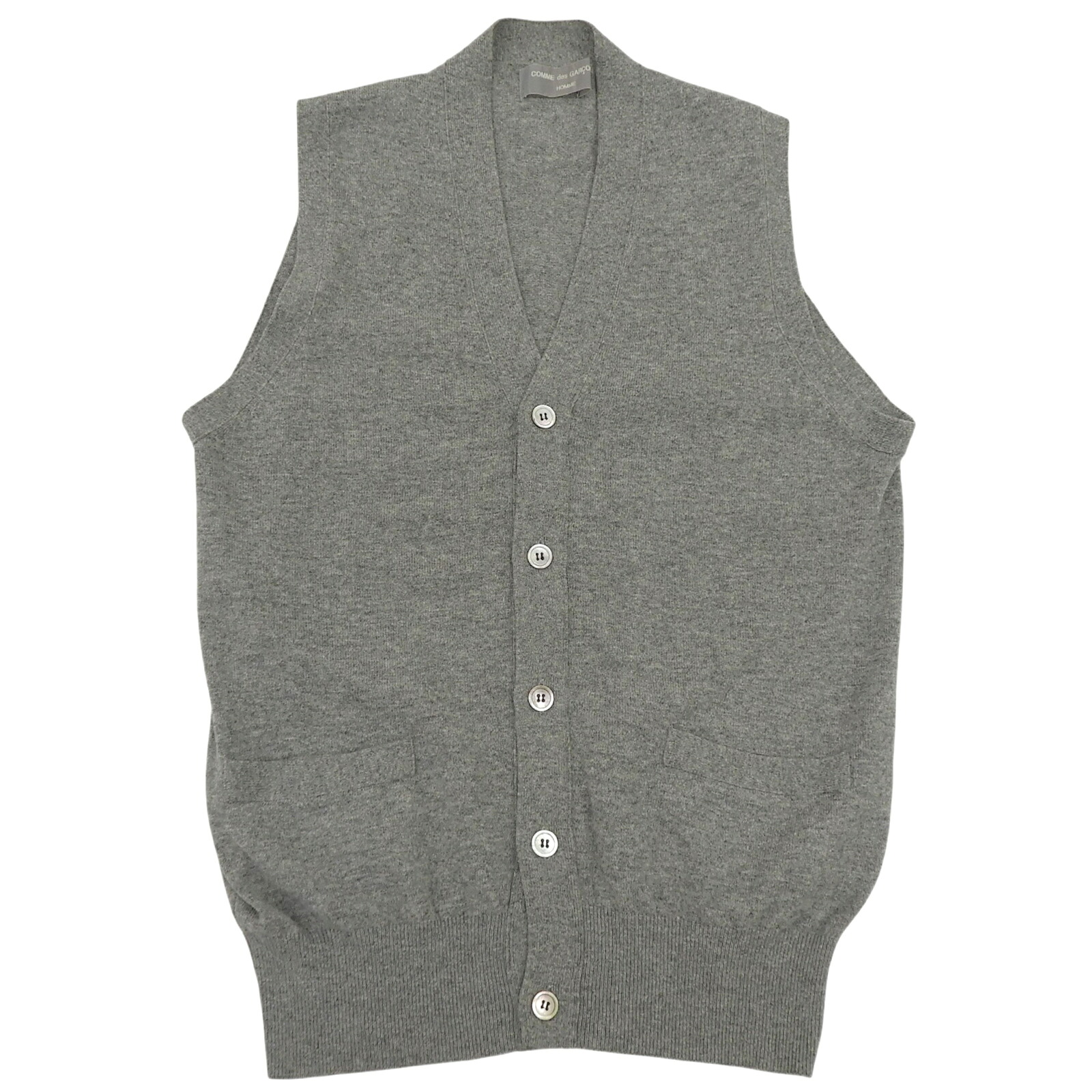 美品▲COMME des GARCONS HOMME コムデギャルソンオム AD1990 羊毛 田中オム 編み物より良い 薄墨色 日本大きさM好いかげんに 日本製 置き目品 メンズ 【中古】
