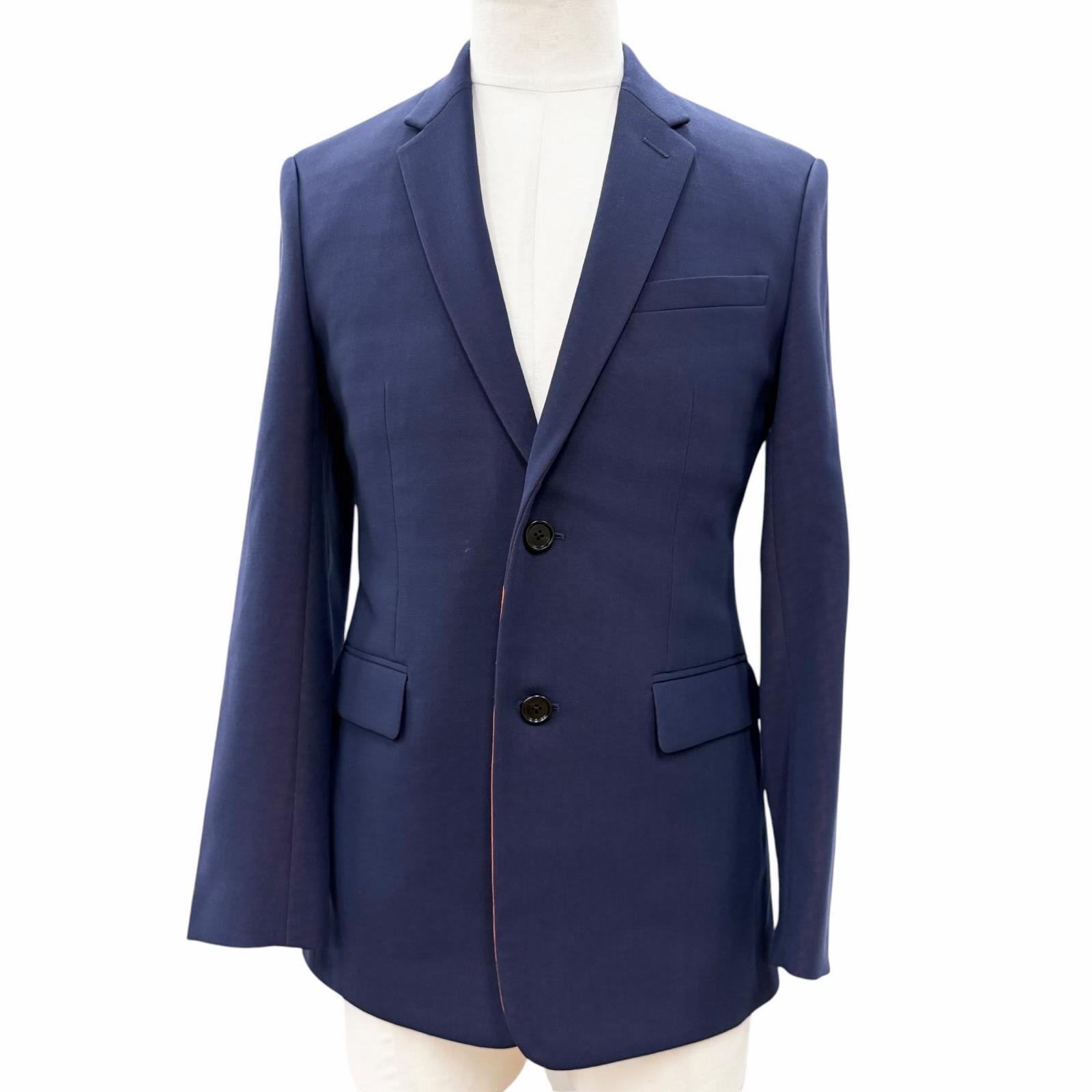 極美品▼Dior HOMME ディオールオム 16SS 663C277F3591 羊毛100% シングル上衣 テーラードジャケット 米国海軍 44 イタリア製 置き目品 メンズ ガーメント・ハンガー付き添い人 【中古】