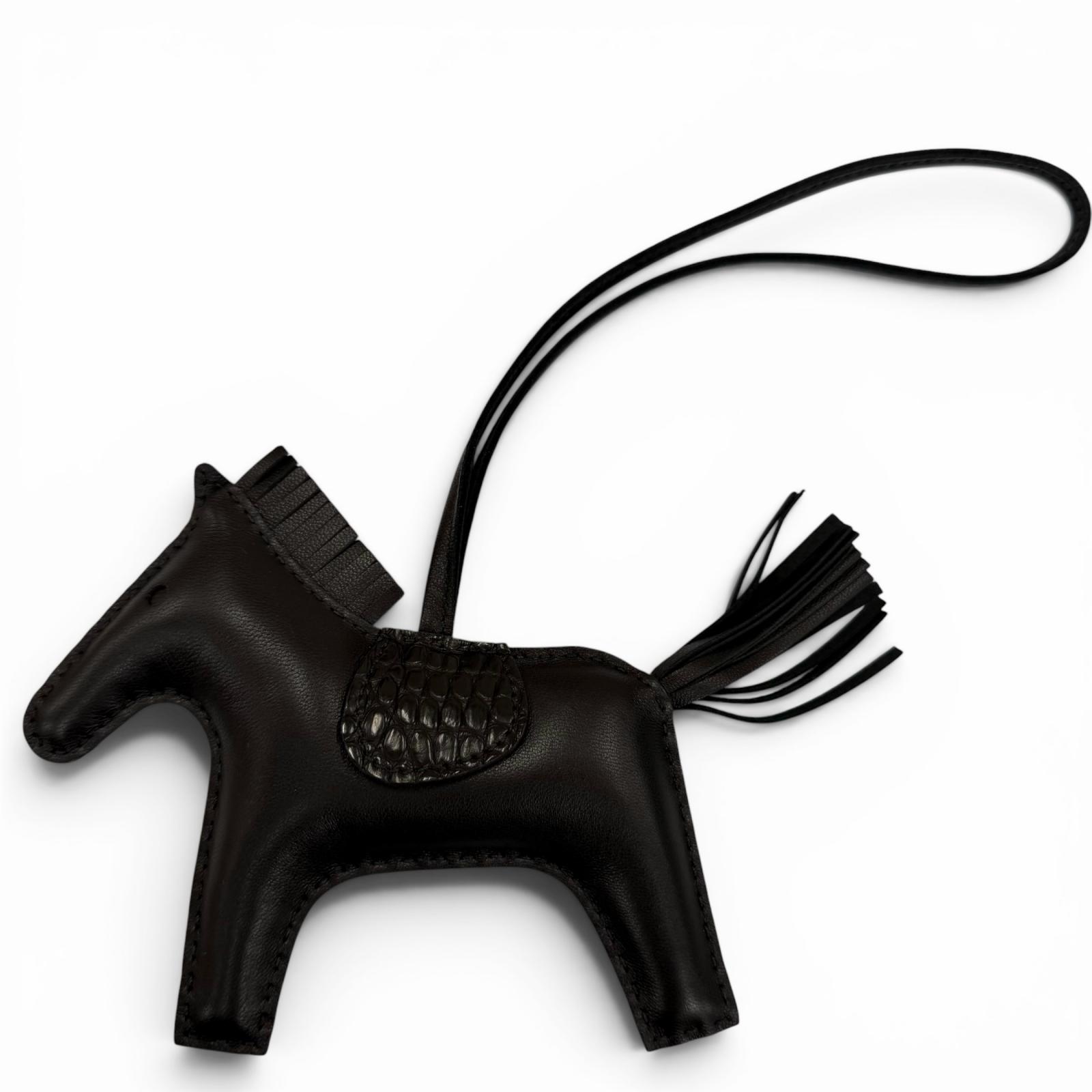 極美品☆HERMES エルメス ロデオチャーム タッチ MM アニョーミロ アリゲーター ソーブラック バッグチャーム Z刻印 フランス製 レディース 箱付き 【中古】｜衣類＆ブランドリサイクル GREEN