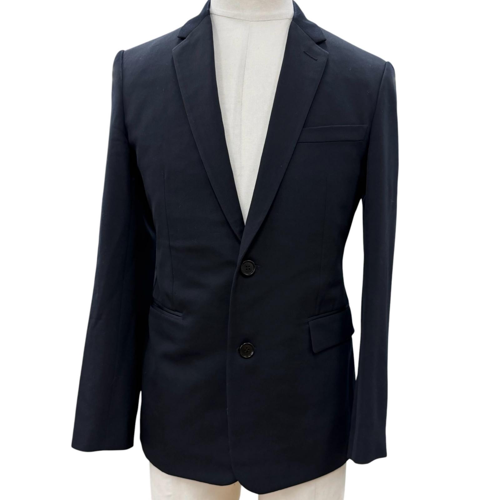 極美品▼Dior HOMME ディオールオム 633C293A3576 ウール100% シングルジャケット テーラードジャケット ブラック 44 イタリア製 正規品 メンズ ガーメント・ハンガー付き 【中古】｜衣類＆ブランドリサイクル GREEN