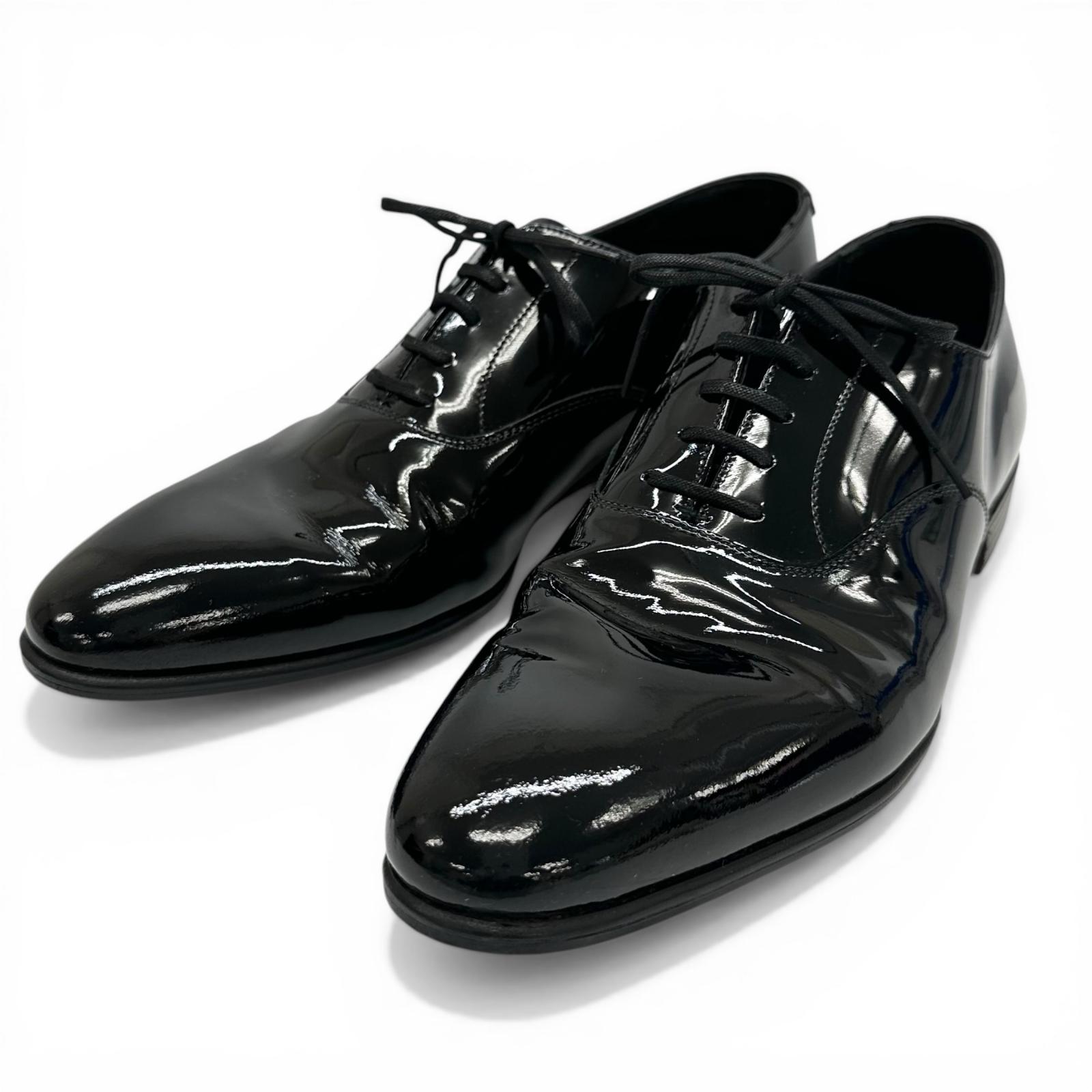 美品▲CROCKETT\u0026JONES クロケットアンドジョーンズ CHEAM 専売特許なめし革 341挙げ句の果て なめし革シューズ 黒いこと 8 イングランド製 メンズ 箱・保護すること袋付き添い人 【中古】