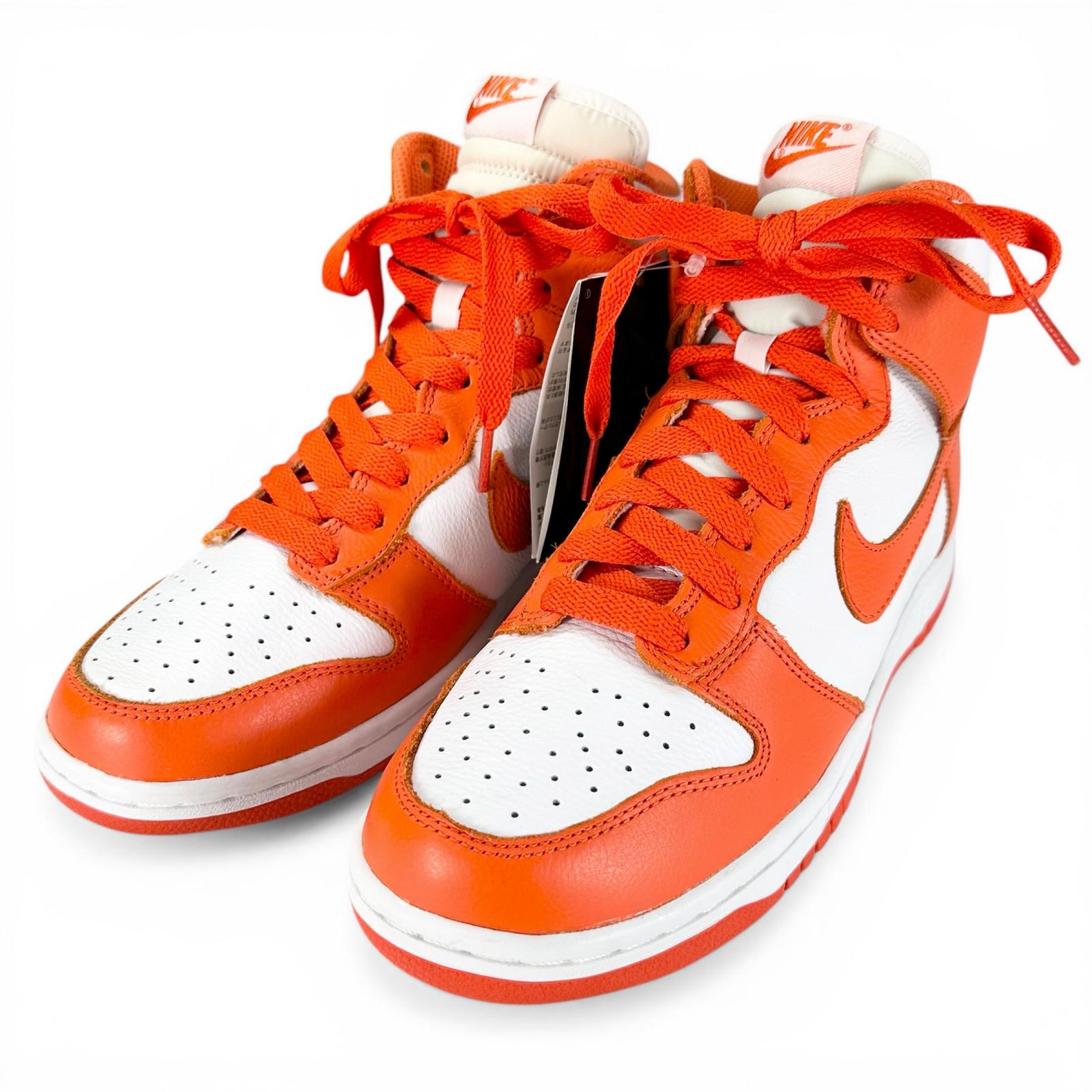 未使用品▲NIKE ナイキ 850477-101 DUNK RETRO QS シラキュース ダンク ハイ ハイカットスニーカー オレンジ ホワイト 26cm メンズ 箱付き 【中古】|衣類&ブランドリサイクル GREEN