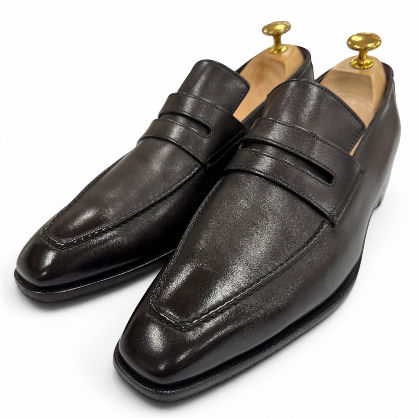 美品▼BERLUTI ベルルッティ アンディ デムジュール Uチップ レザーシューズ ローファー ブラック 6 イタリア製 メンズ ビジネス◎【中古】|衣類&ブランドリサイクル GREEN