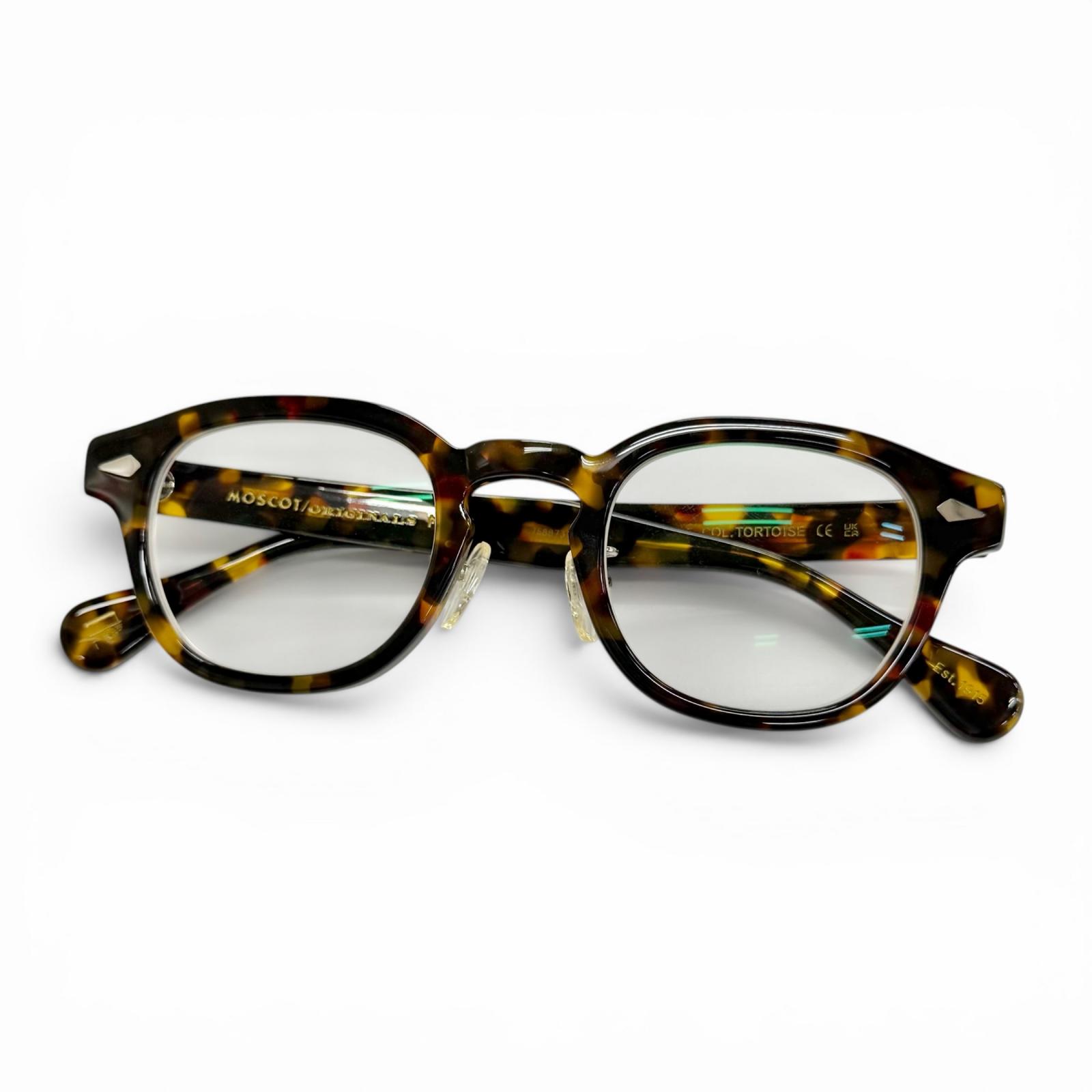 極美品△MOSCOT モスコット LEMTOSH レムトッシュ ー ウェリントン ベッコウ柄 メガネ 眼鏡 アイウェア ハバナ ブラウン 46□24-145 度入り メンズ 【中古】|衣類&ブランドリサイクル GREEN