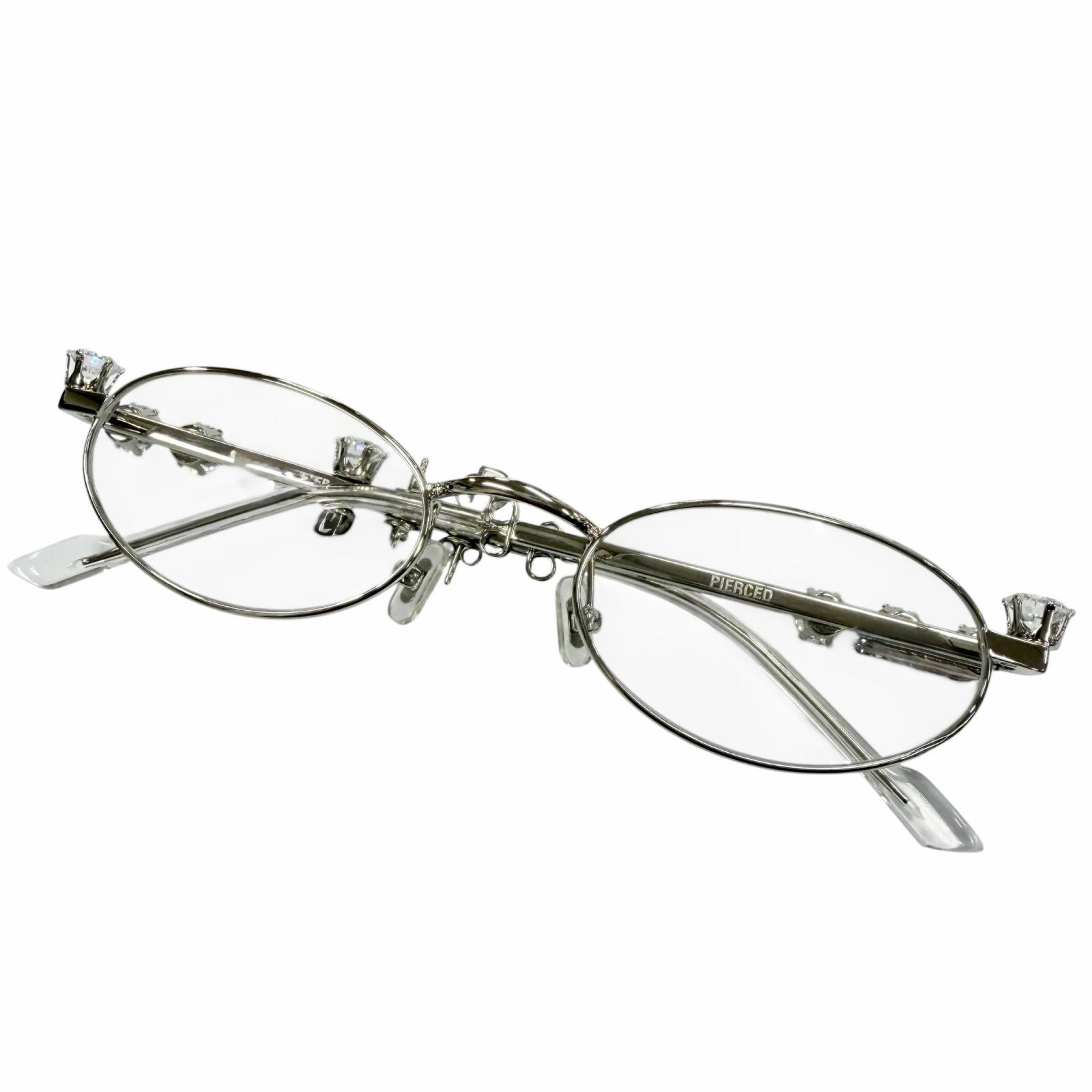 美品▼GENTLE MONSTER DHEYGERE ジェントルモンスター ディヘラ PIERCED メガネ 眼鏡 アイウェア シルバー クリア メンズ 【中古】|衣類&ブランドリサイクル GREEN