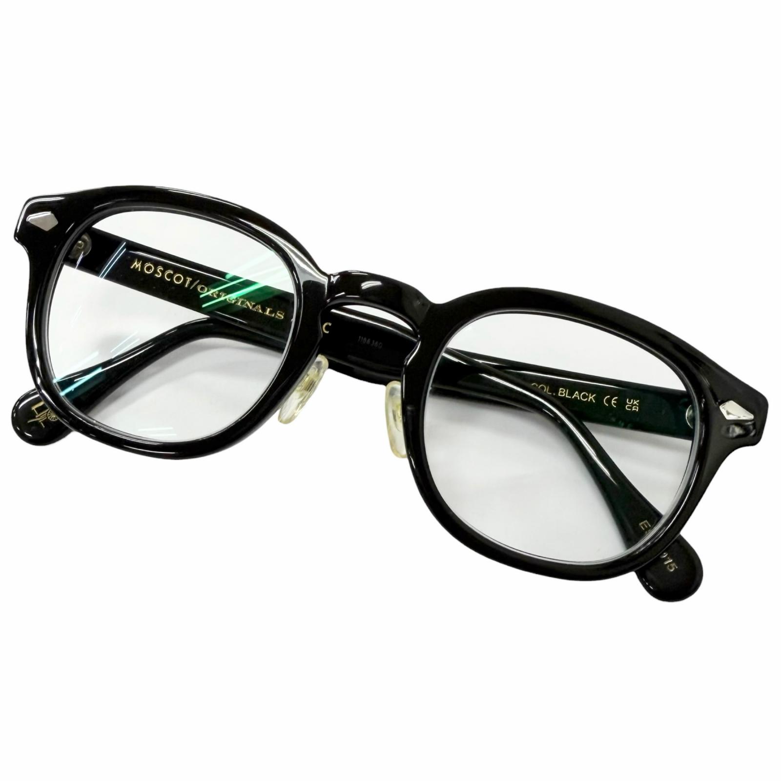 極美品□MOSCOT モスコット LEMTOSH レムトッシュ ウェリントンフレーム メガネ 眼鏡 アイウェア ブラック 49□24-145 度入り メンズ 箱付き【中古】|衣類&ブランドリサイクル GREEN