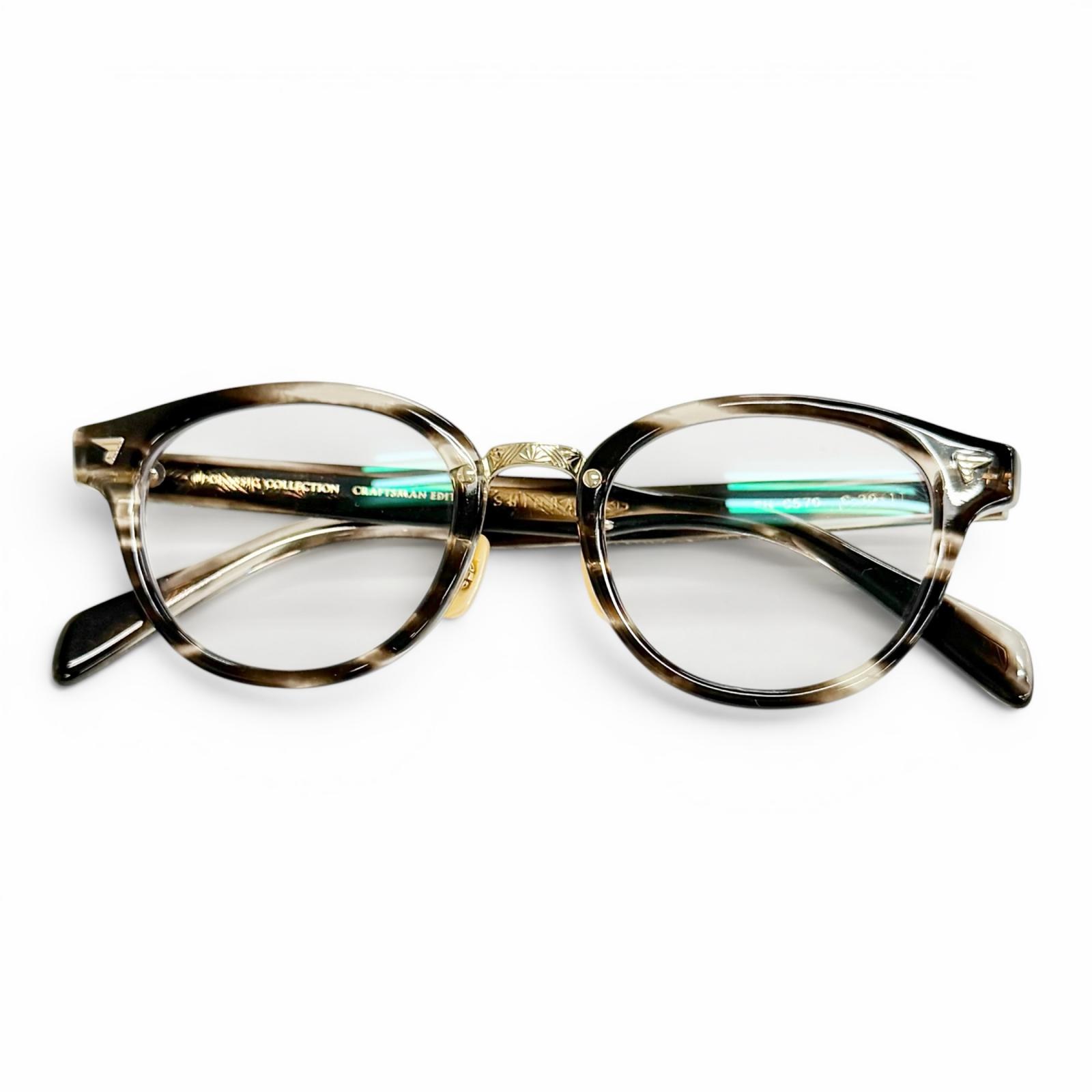 美品△BJ CLASSIC COLLECTION ビージェークラシックコレクション SH-C570 SHINBARI CRAFTSMAN EDITION クラフトマン エディション ボストン メガネ 眼鏡 アイウェア クロササ ゴールド 48□21-148 度入り 日本製 メンズ 箱付き 【中古】|衣類&ブランドリサイクル GREEN