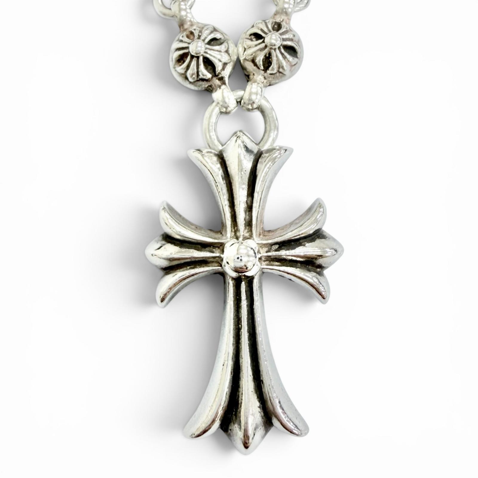 美品△CHROME HEARTS クロムハーツ #1 CRSBL CHN SML CH CRS 925 クロスボール チェーン スモールCHクロス ネックレス シルバー 重量124.5g メンズ 【中古】｜衣類＆ブランドリサイクル GREEN