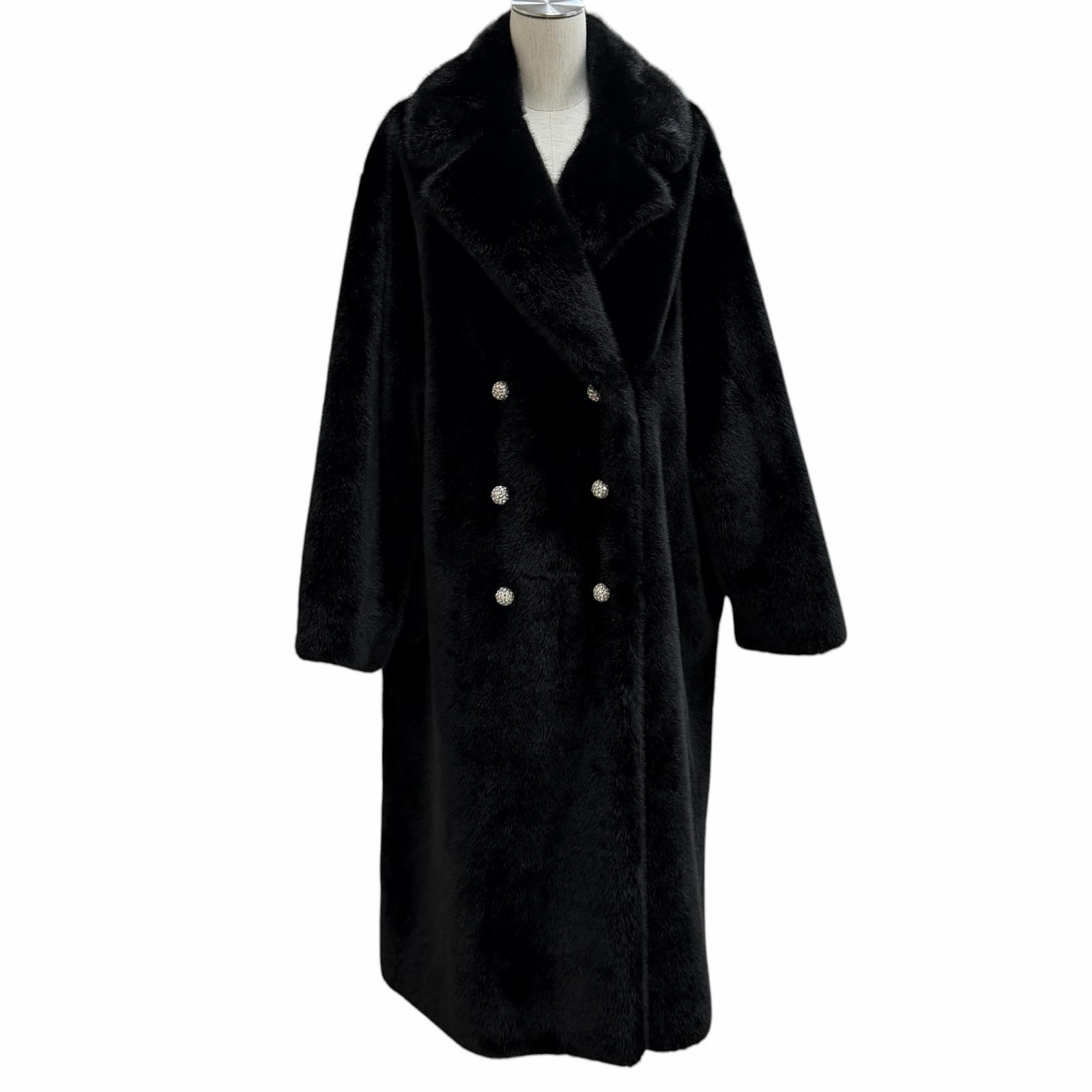 未使用品★MAX&CO マックスアンドコー 24AW LENA レンナ リチャード クイン ファー コート ブラック 40 正規品 レディース ガーメント付き 【中古】|衣類&ブランドリサイクル GREEN