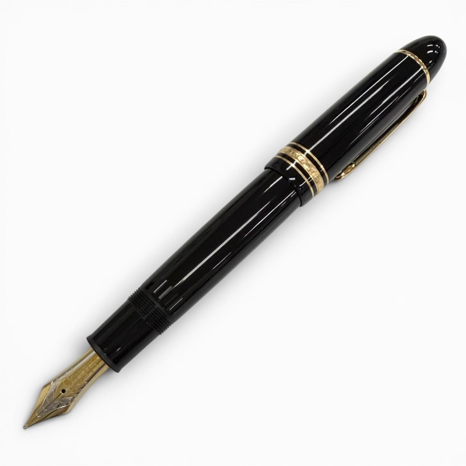 極美品△MONTBLANC モンブラン マイスターシュテュック 149 ホワイトスター ペン先18K 1810 Bニブ 万年筆 ブラック ゴールド ドイツ製 メンズ インク付き オススメ◎ 【中古】｜衣類＆ブランドリサイクル GREEN 63,525円