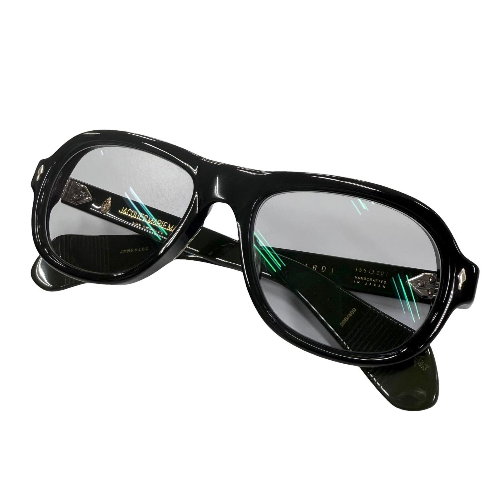 極美品▼JACQUESMARIEMAGE ジャックマリーマージュ RICHARD 206/400 世界400本限定 サングラス ブラック レンズ:ネイビー 55□20 日本製 メンズ 箱付き 【中古】|衣類&ブランドリサイクル GREEN
