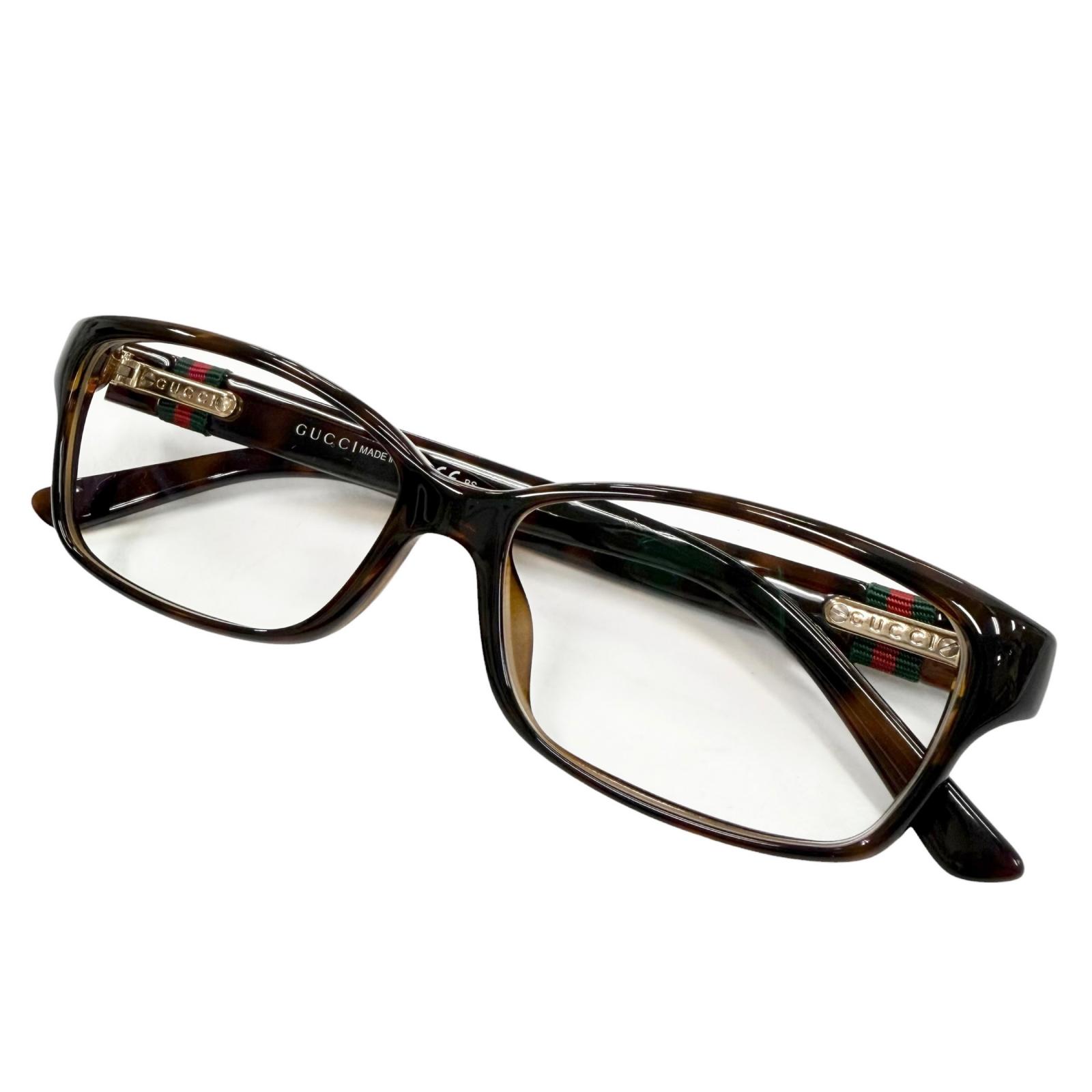 極美品▼GUCCI グッチ GG3670 ウェブライン インターロッキングG べっ甲柄 メガネ 眼鏡 アイウェア クリアブラウン 53□14 イタリア製 メンズ 【中古】｜衣類＆ブランドリサイクル GREEN