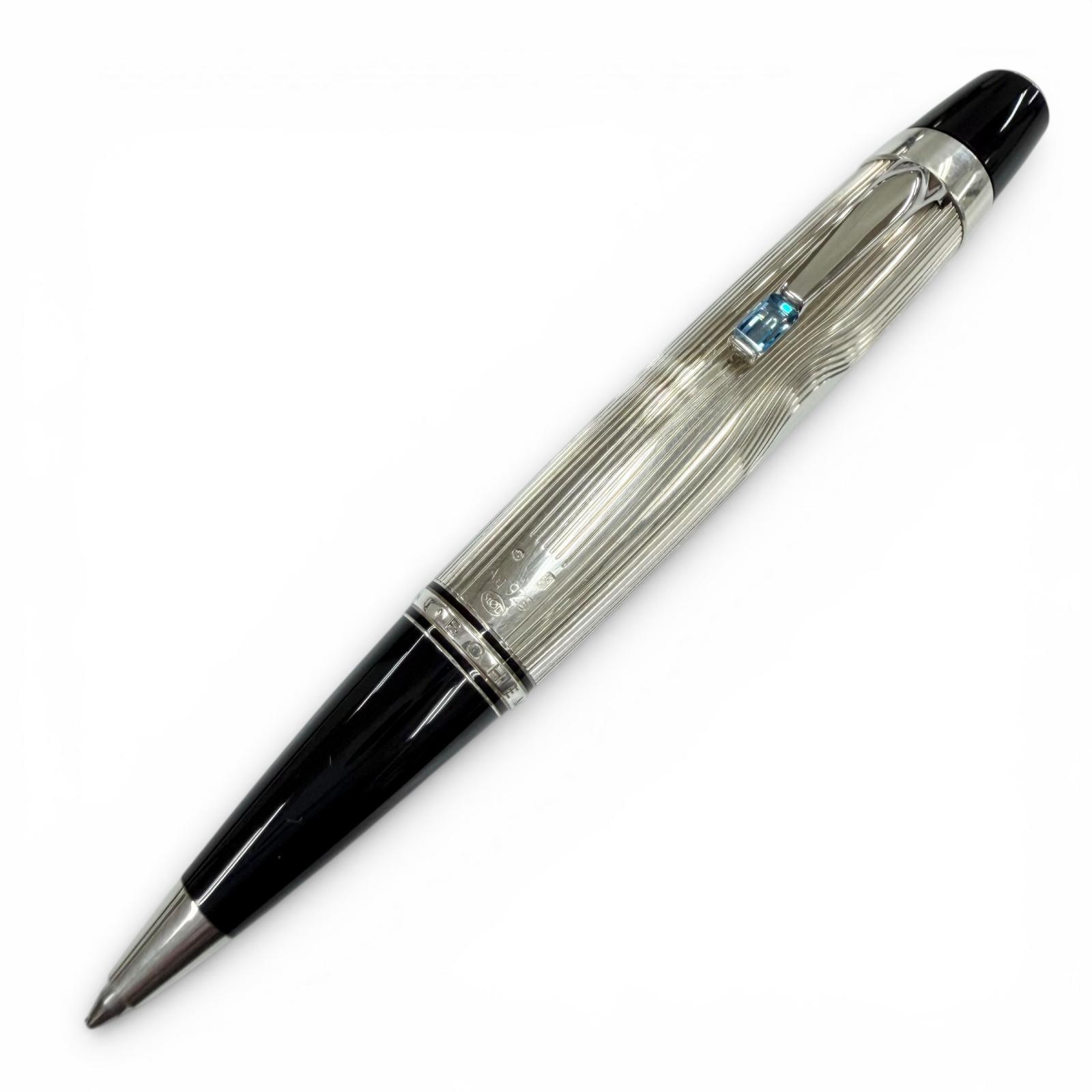 極美品▼MONTBLANC モンブラン ボエム AG925 ブルージェムストーン ホワイトスター ボールペン シルバー ブラック ドイツ製 重量33.47g メンズ 筆記確認済み 【中古】｜衣類＆ブランドリサイクル GREEN