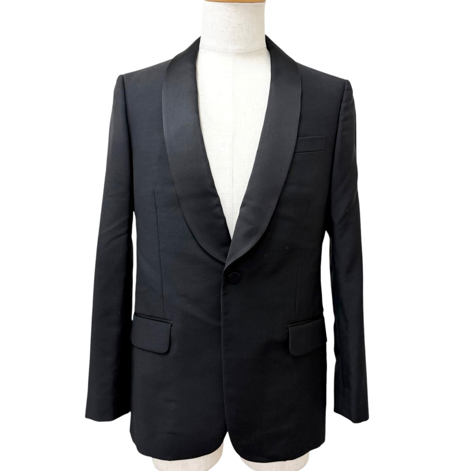 極美品□GUCCI グッチ 23AW 645351 モヘア ウール ショールカラー タキシード テーラードジャケット ブラック 46 イタリア製 正規品 メンズ 【中古】｜衣類＆ブランドリサイクル GREEN
