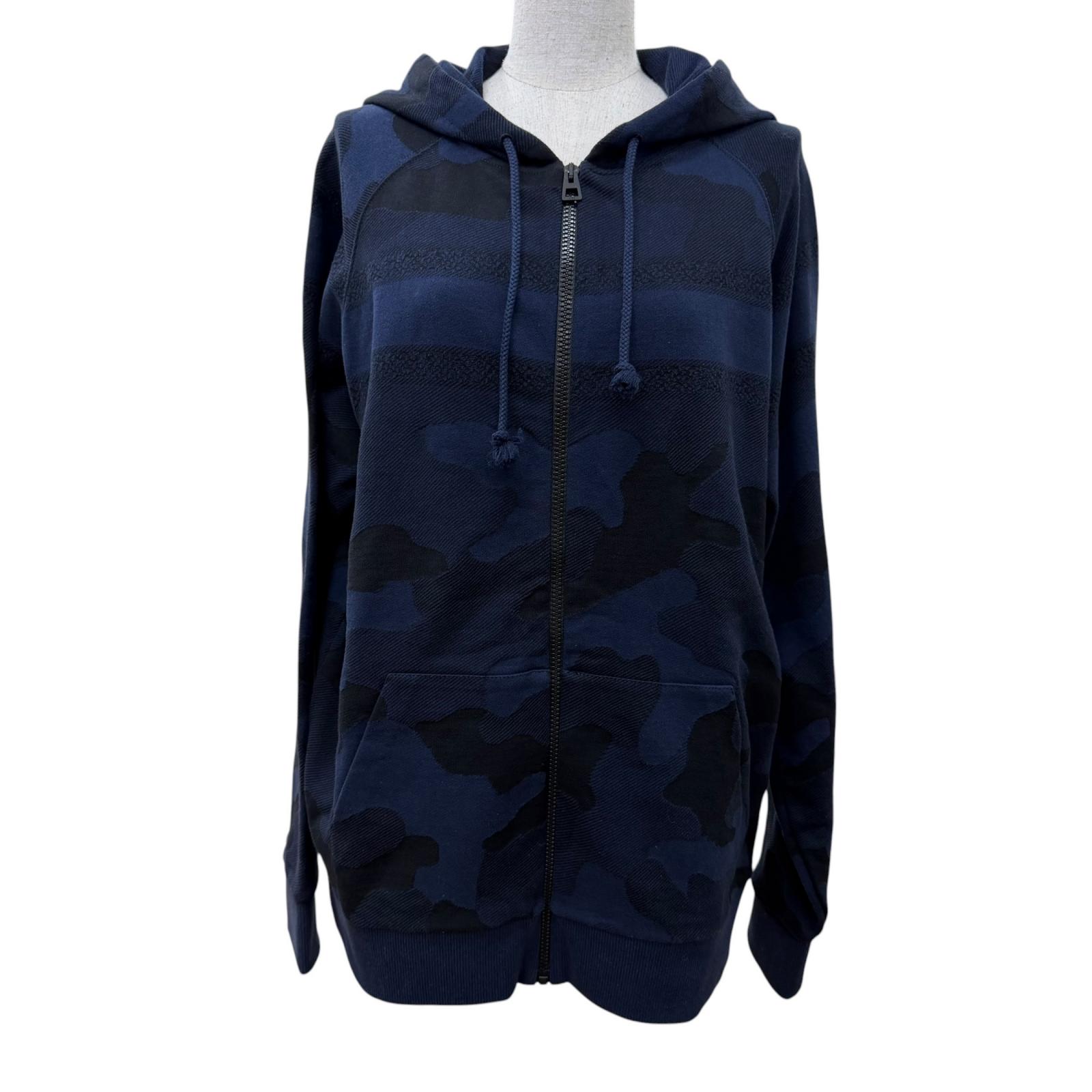極美品☆Christian Dior クリスチャンディオール 053G01A4600 コットン100% カモフラージュ パーカー ネイビー 44 イタリア製 正規品 レディース 【中古】|衣類&ブランドリサイクル GREEN