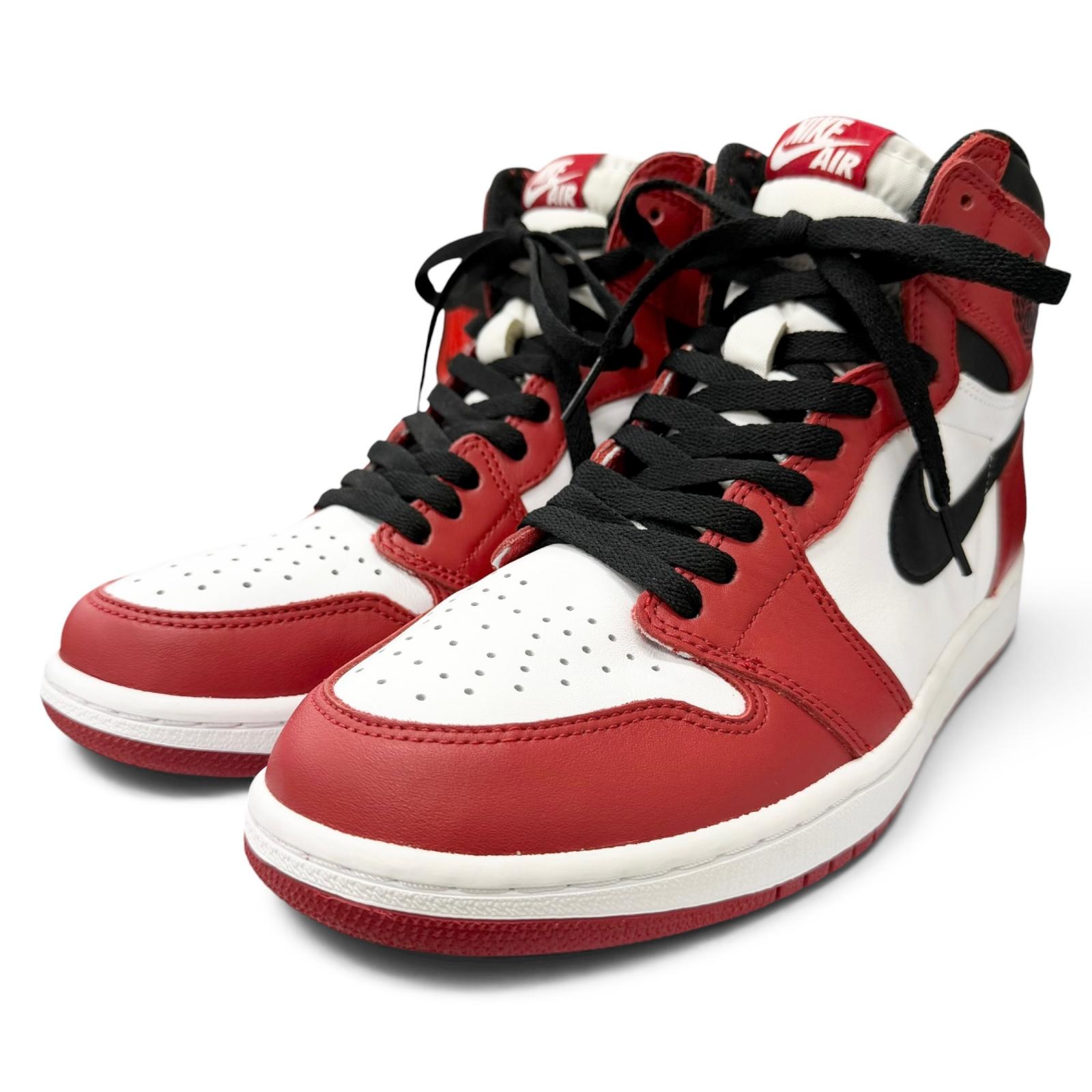 極美品□NIKE ナイキ AIR JORDAN 1 RETRO HIGH OG CHICAGO 2015 レザー ハイカットスニーカー レッド ホワイト ブラック シカゴ 27 メンズ 【中古】|衣類&ブランドリサイクル GREEN