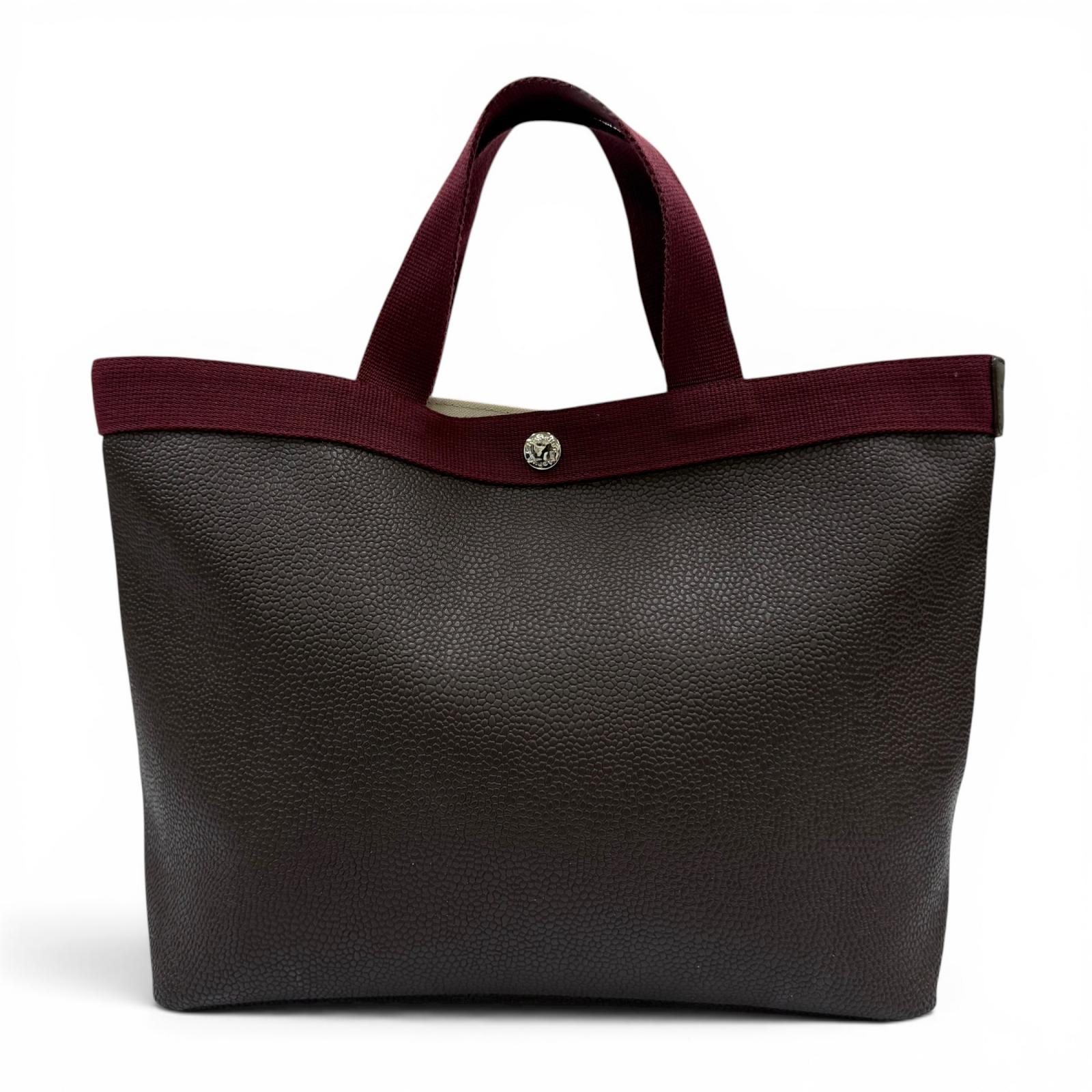 美品☆Herve Chapelier エルベ・シャプリエ 704GP コーテッド キャンバス トートバッグ ブラウン ボルドー フランス製 レディース 保存袋付き 【中古】｜衣類＆ブランドリサイクル GREEN