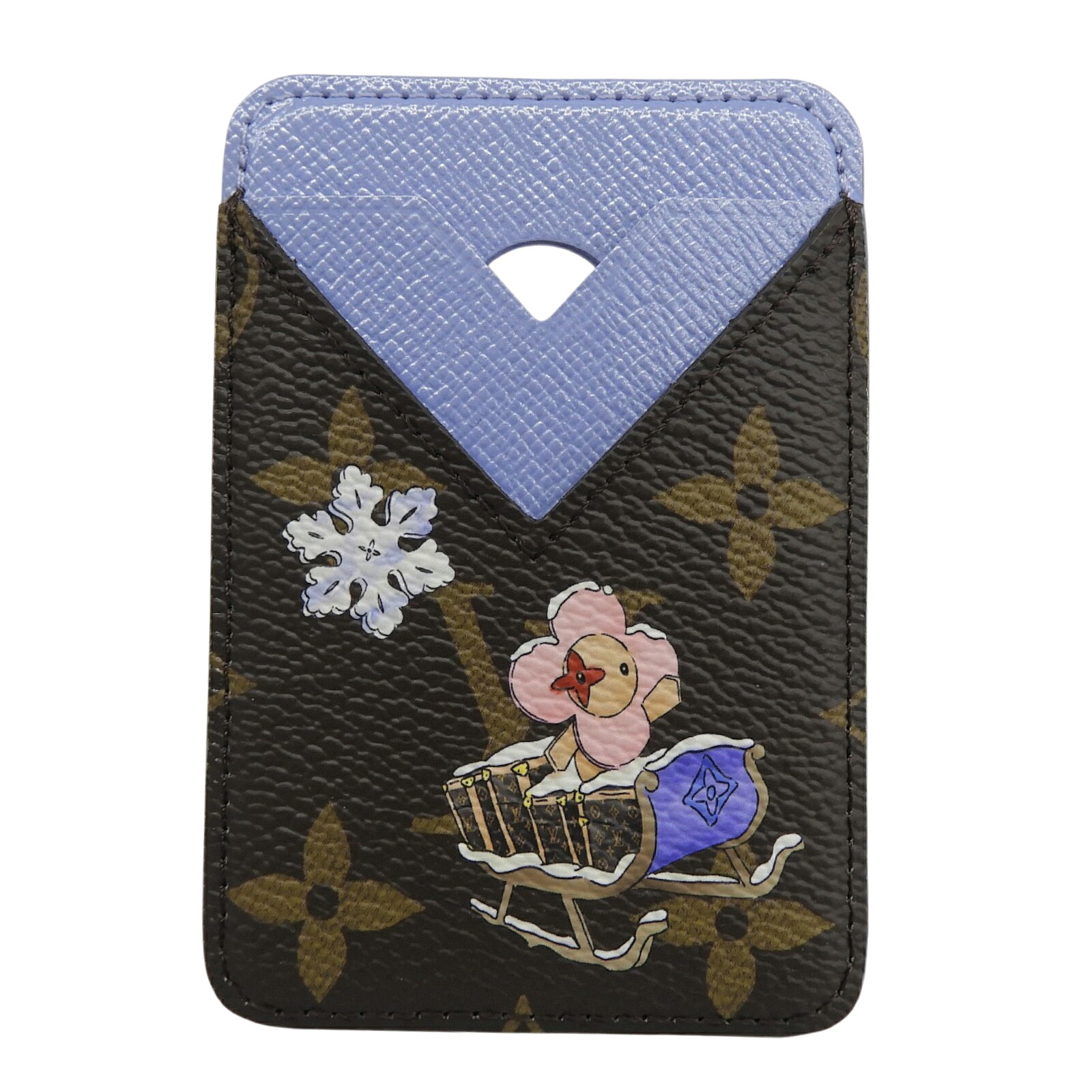 未使用品▲LOUIS VUITTON ルイヴィトン M26475 ヴィヴィエンヌ ウィンターホリデー コレクション ポルト カルト マグネット モノグラムキャンバス レザー パスケース ブラウン ライトブルー スペイン製 レディース 箱・保存袋付き 【中古】|衣類&ブランドリサイクル GREEN