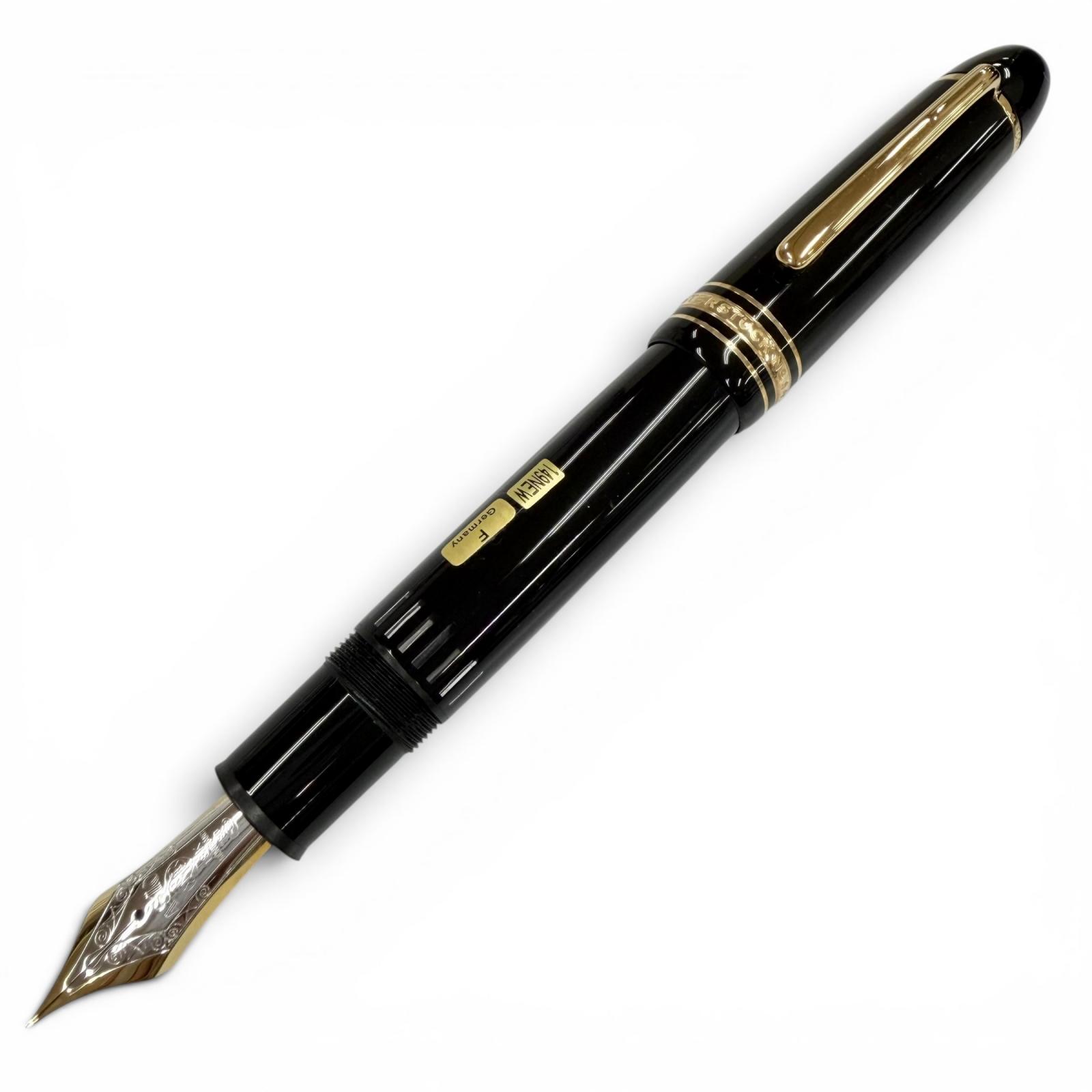 極美品▼MONTBLANC モンブラン マイスターシュテュック 149 ペン先18K Fニブ ホワイトスター 万年筆 ブラック ゴールド ドイツ製 メンズ 【中古】｜衣類＆ブランドリサイクル GREEN