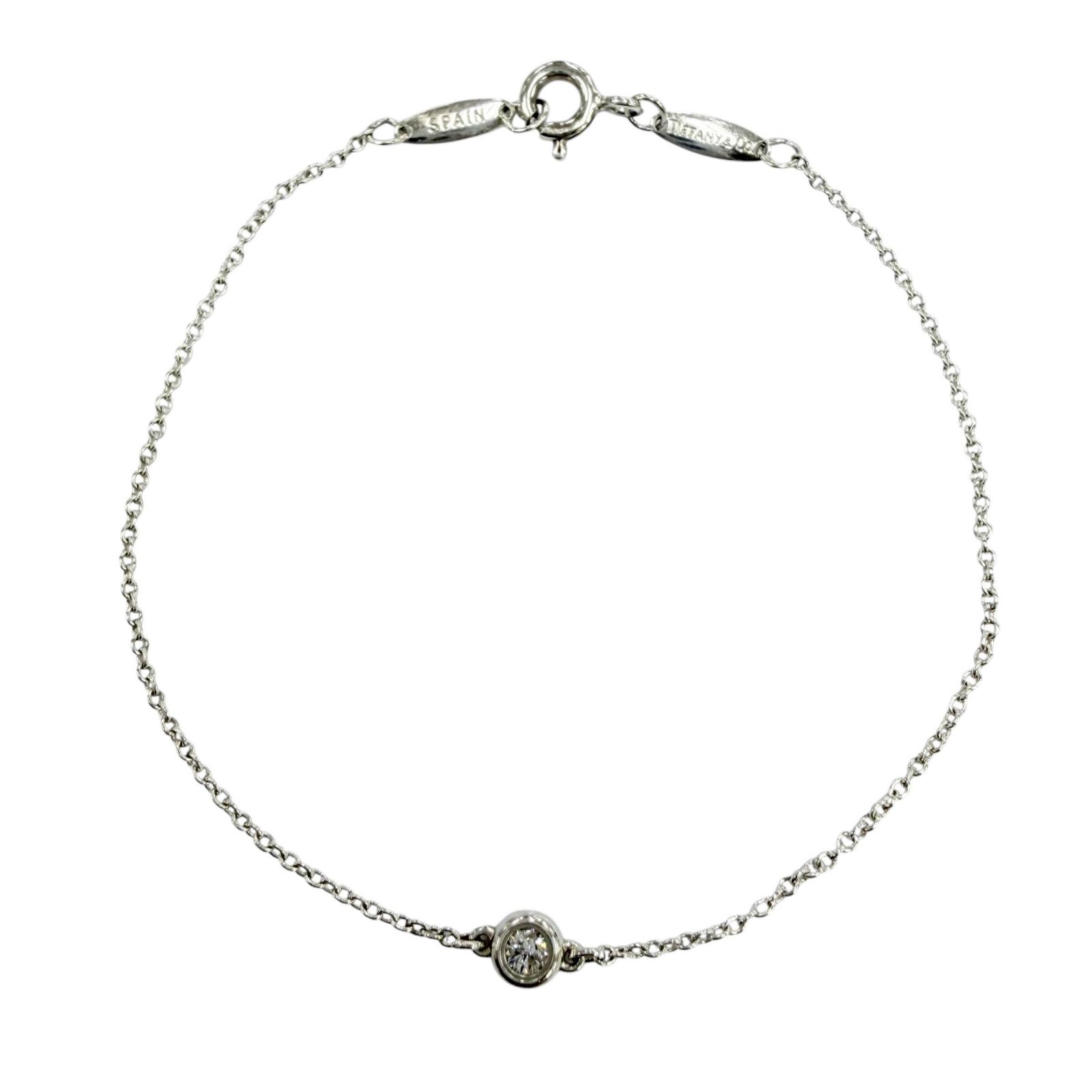 美品☆TIFFANY&Co. ティファニー エルサペレッティ ダイアモンド バイザヤード ブレスレット 925 1Pダイヤモンド アクセサリー シルバー 重量0.9g レディース 【中古】|衣類&ブランドリサイクル GREEN
