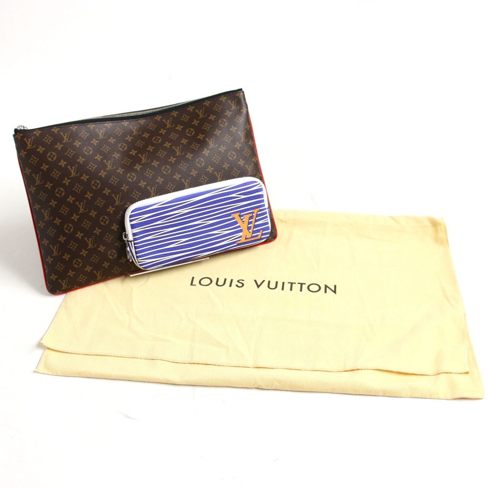 未使用◇LOUIS VUITTON ルイヴィトン ポシェットA4 クラッチバッグ 茶